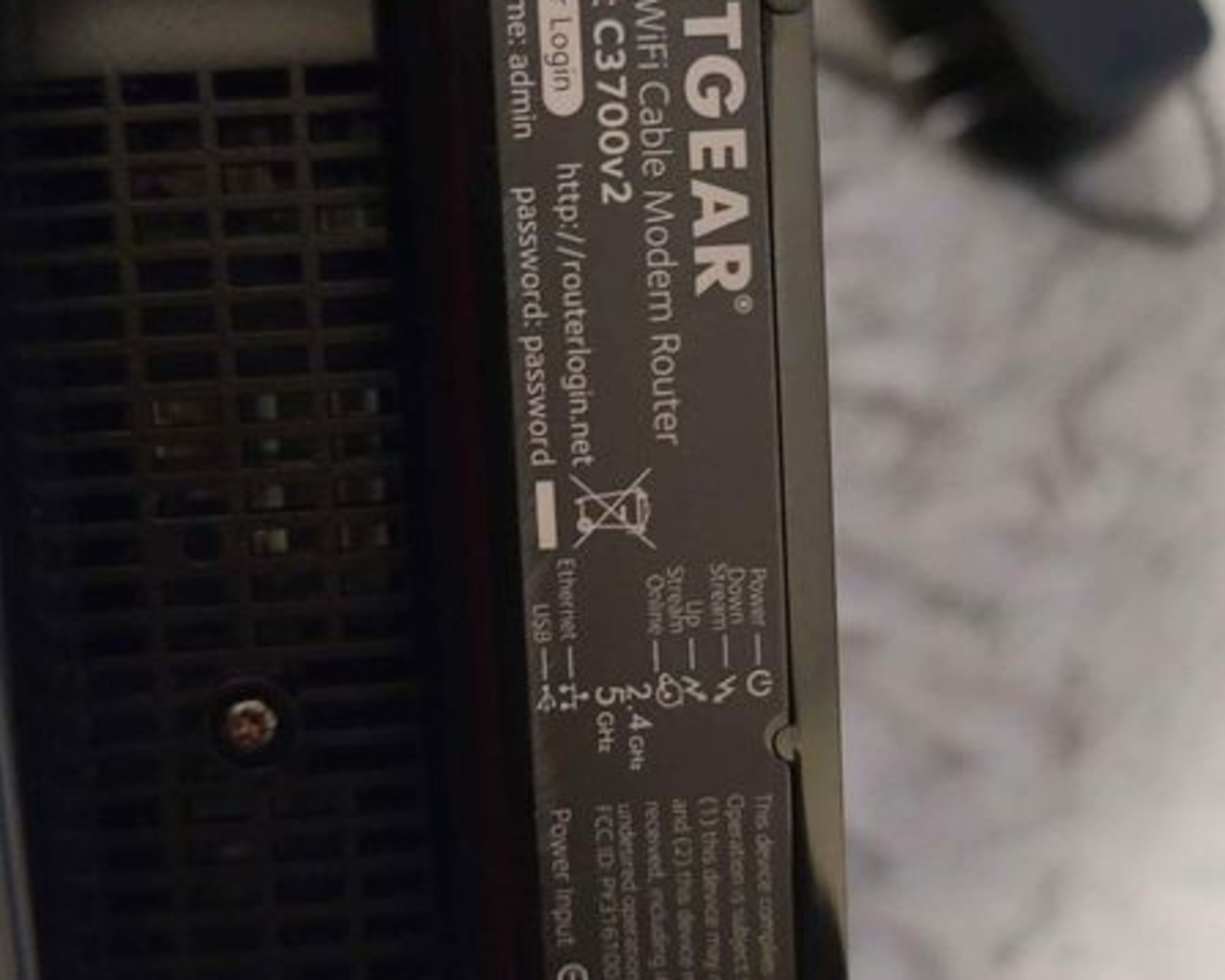 Netgear N600 WiFi Cable Moden Router (C3700v2 model)