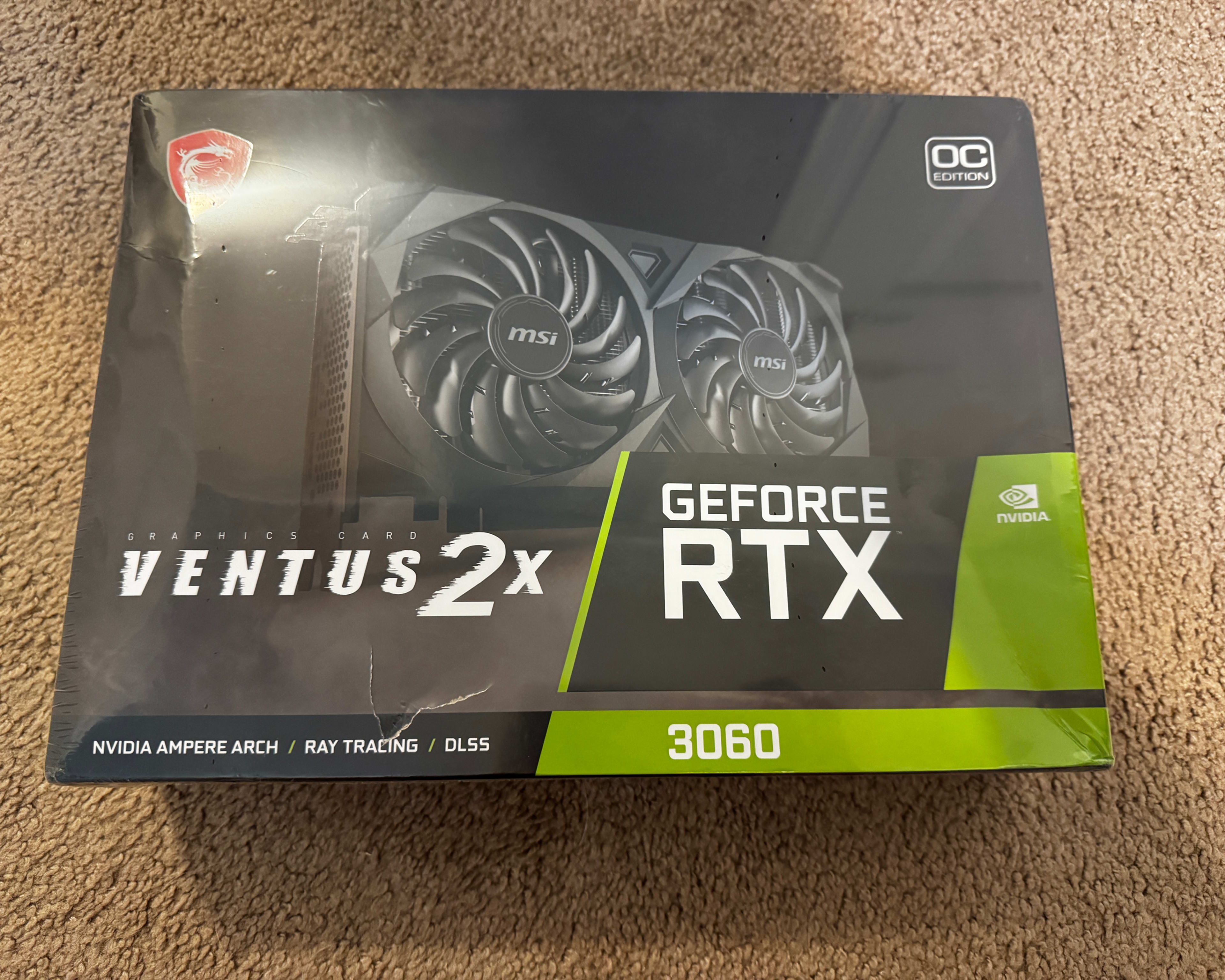 BRAND NEW MSI GeForce RTX 3060 VENTUS 2X 12GB OC Graphics Card, PCI-E Gen 4