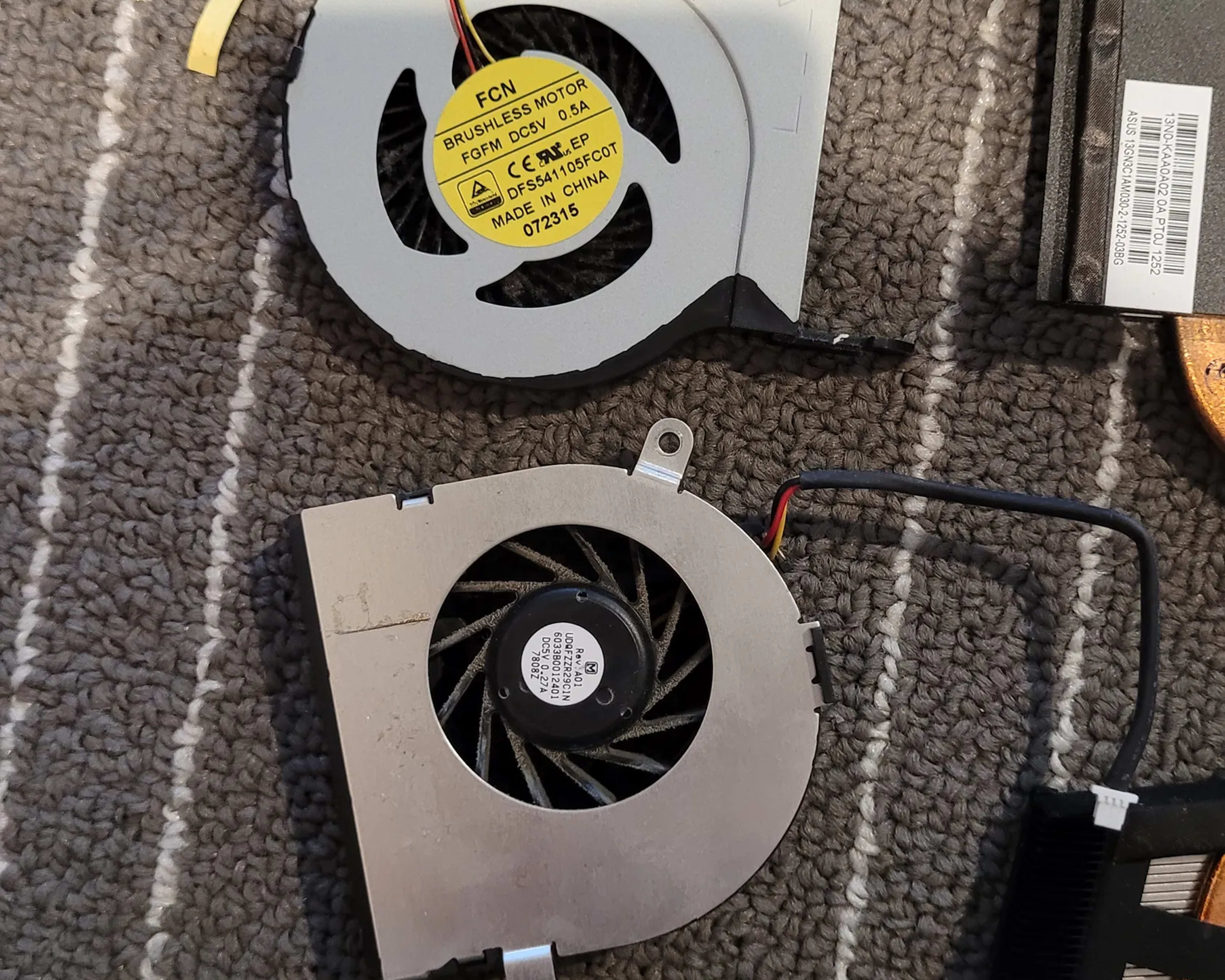 Various Laptop CPU Coolers