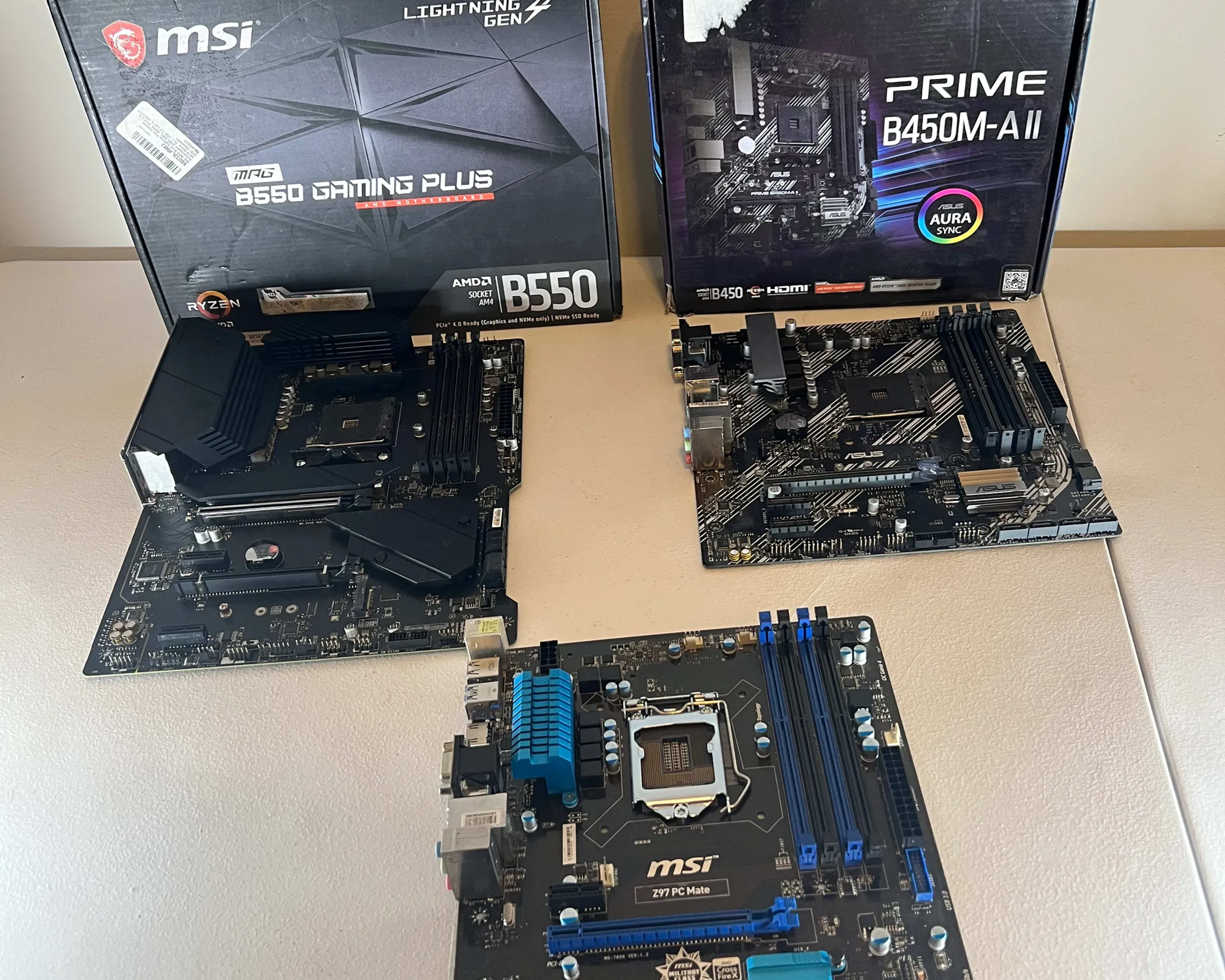 FOR PARTS BUNDLE: MSI B550 Gaming Plus | Asus Prime B450M-AII | MSI Z97 PC Mate