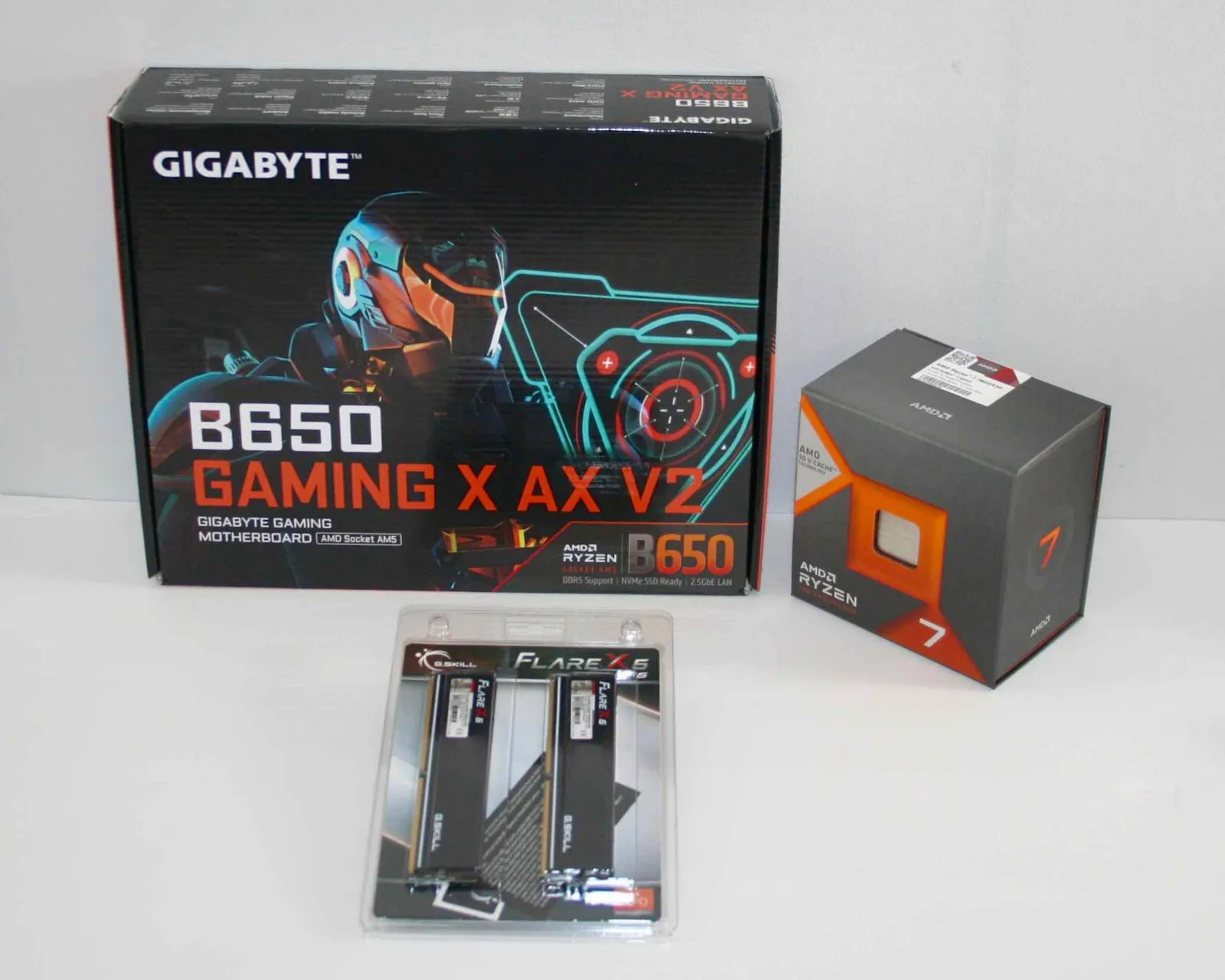 AMD Ryzen 7 7800X3D, Gigabyte B650 Gaming X AX v2, G.Skill Flare X5 Series 32GB DDR5-6000 Kit| Combo