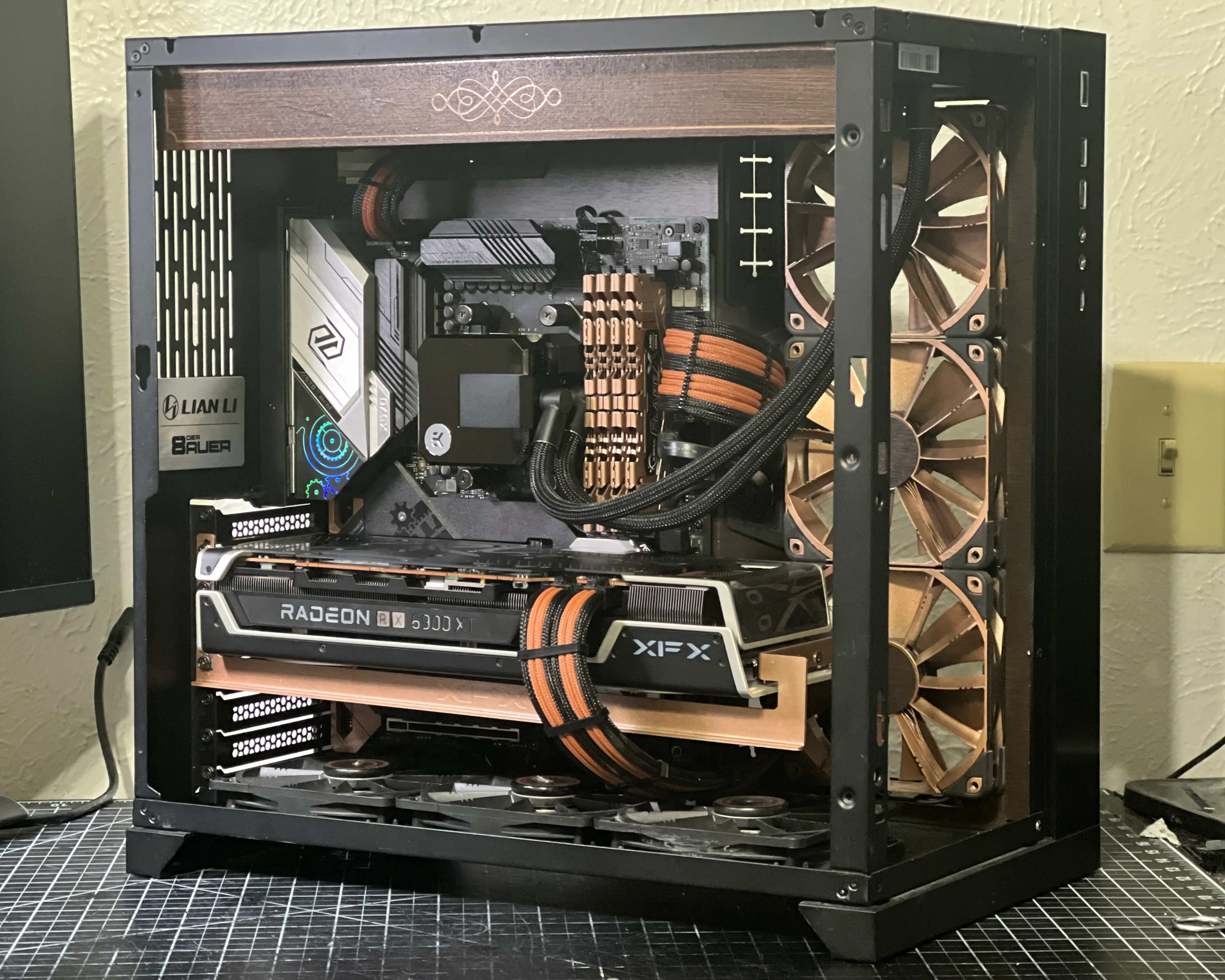 High-end gaming PC with a unique steampunk aesthetic - 5800X3D/6900 XT/32GB RAM
