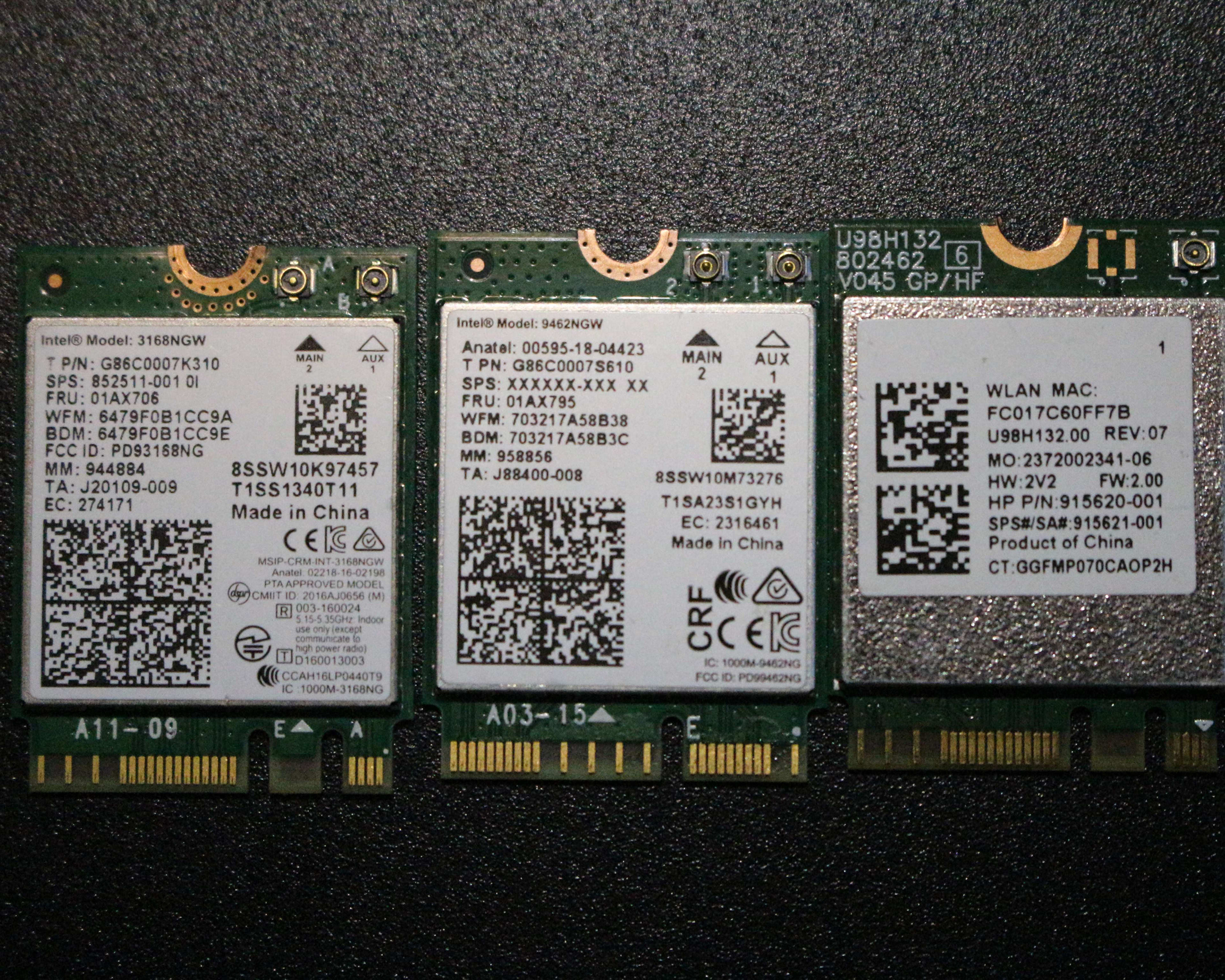 3 Assorted WiFi Cards | 802.11AC