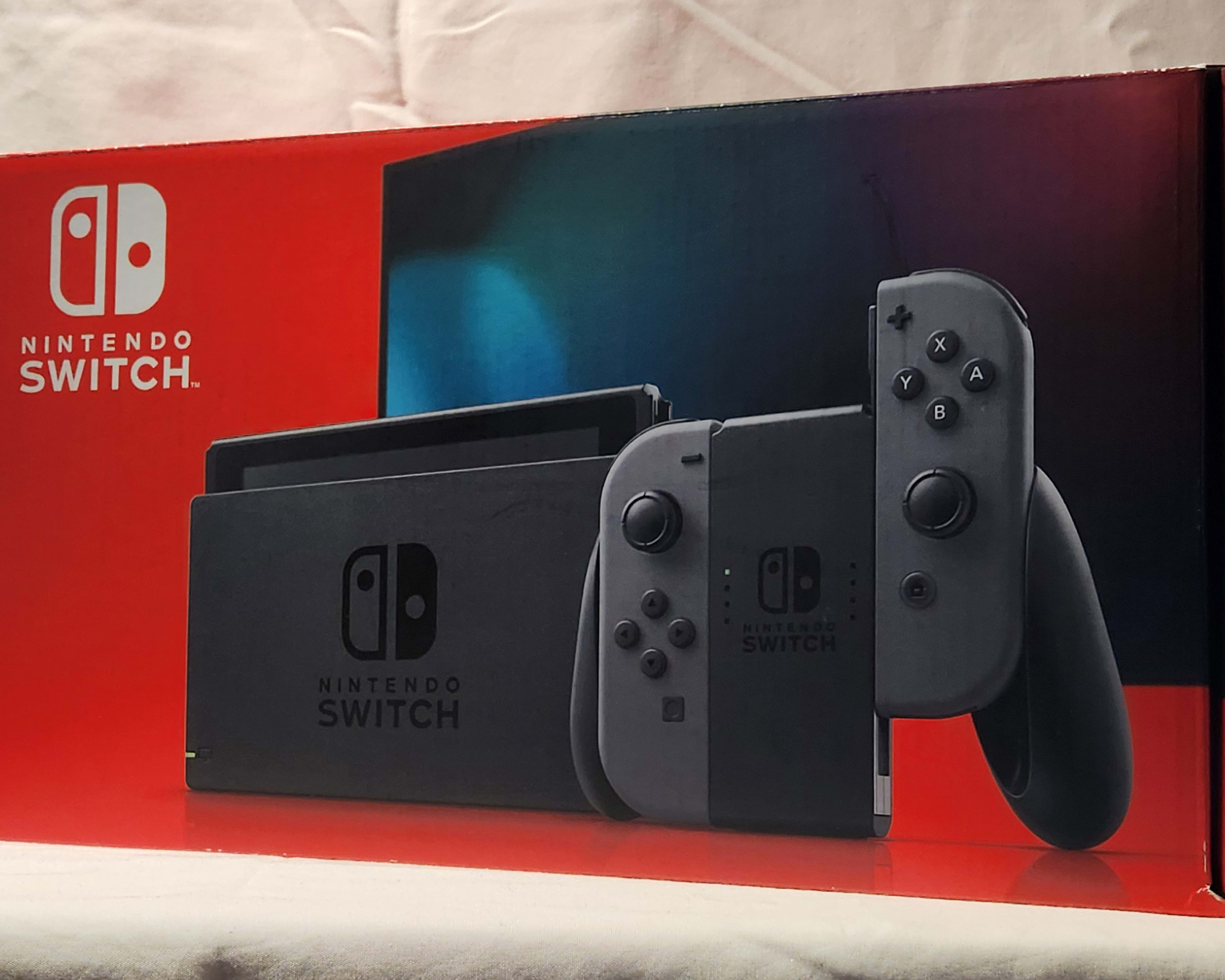 Nintendo Switch Black/Grey Used but Like New With Carrying Case