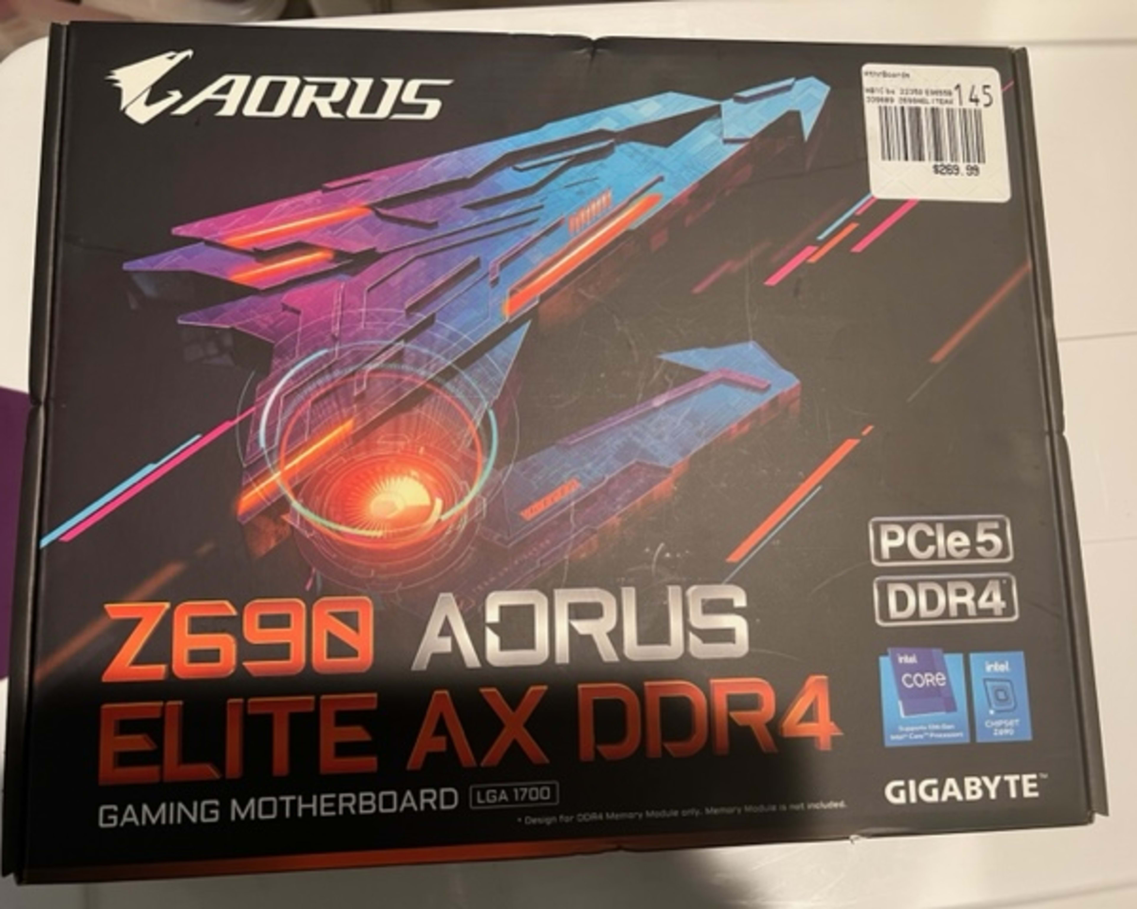 Gigabyte Z690 Aorus Elite AX DDR4 Intel LGA 1700 ATX Motherboard