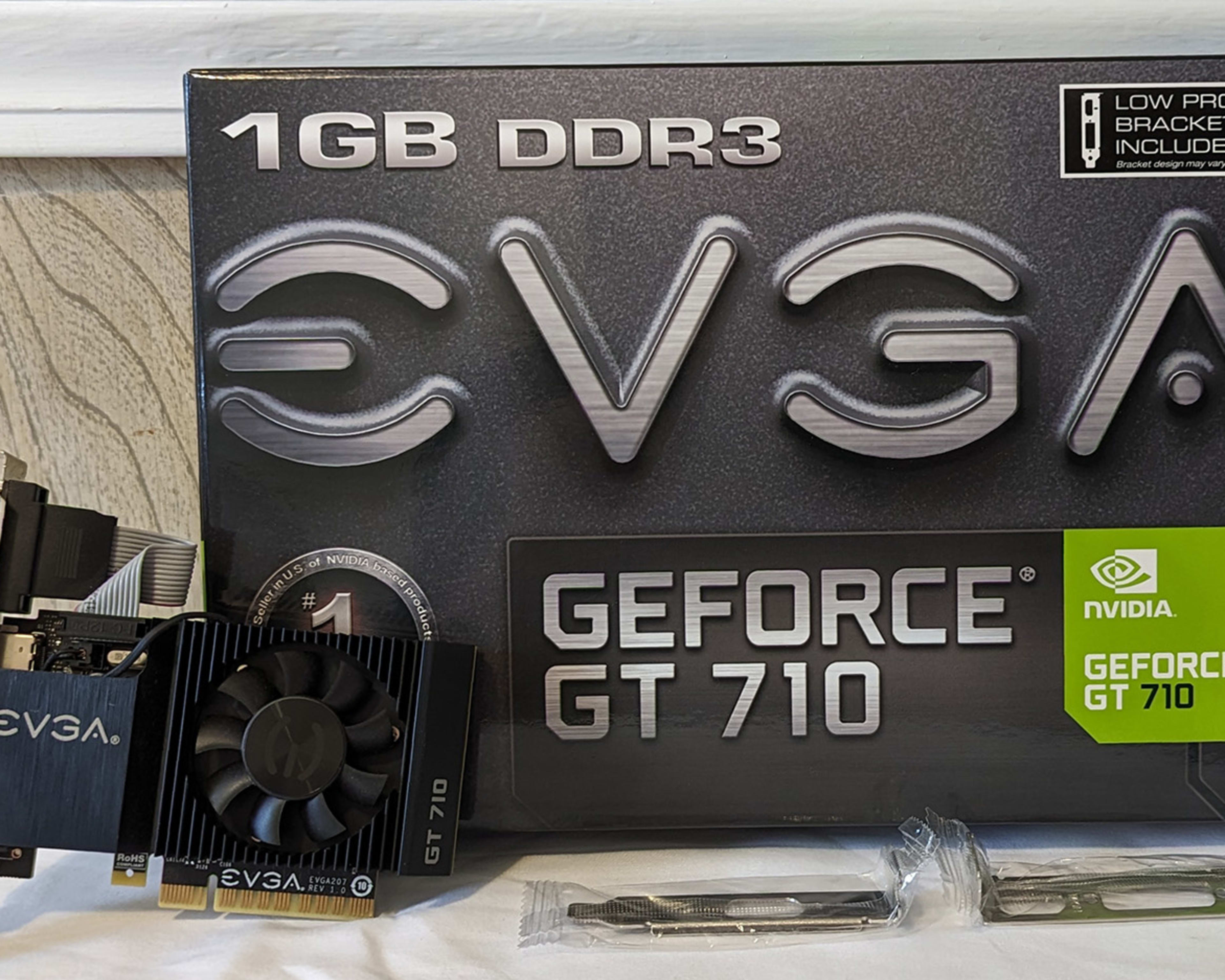 EVGA Nvidia GeForce GT 710 1GB DDR3 Low Profile PCIe 2.0 x8 Graphics Card - P/N: 01G-P3-2711-KR