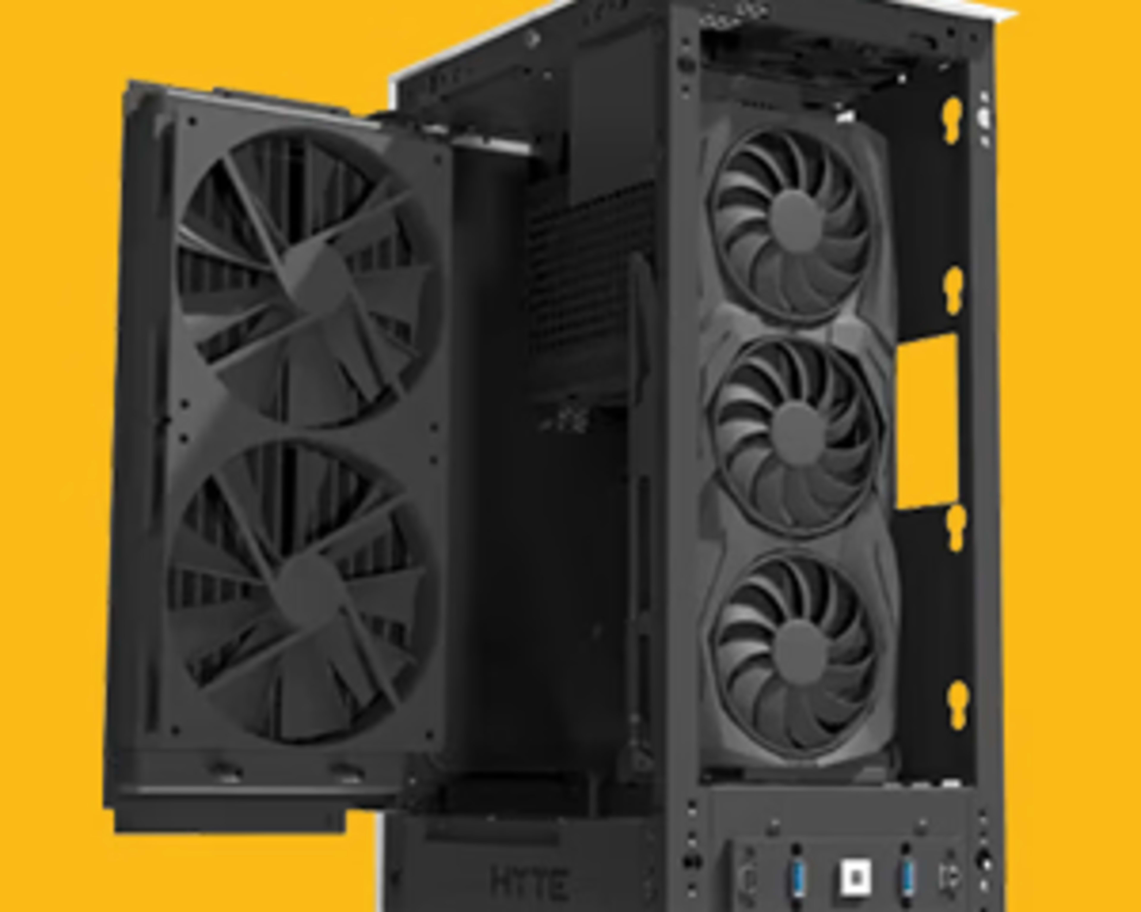 CASE + PSU! HYTE REVOLT 3 Small Form Factor ITX Case with 700W 80+ Gold SFX Power Supply, Whit