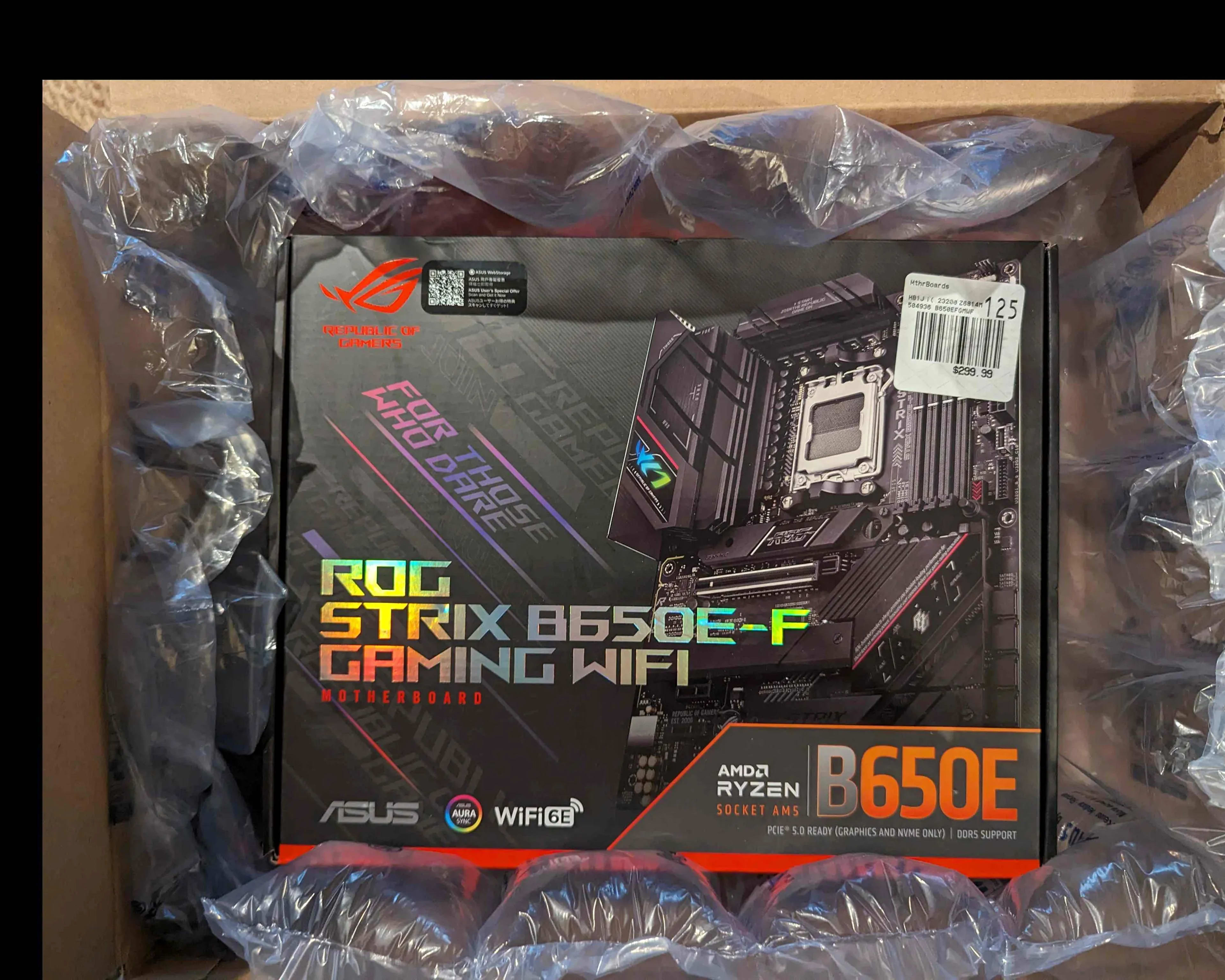 ASUS AMD AM5 B650E-F ROG STRIX GAMING WIFI ATX Motherboard.  BRAND NEW!! SEALED!!