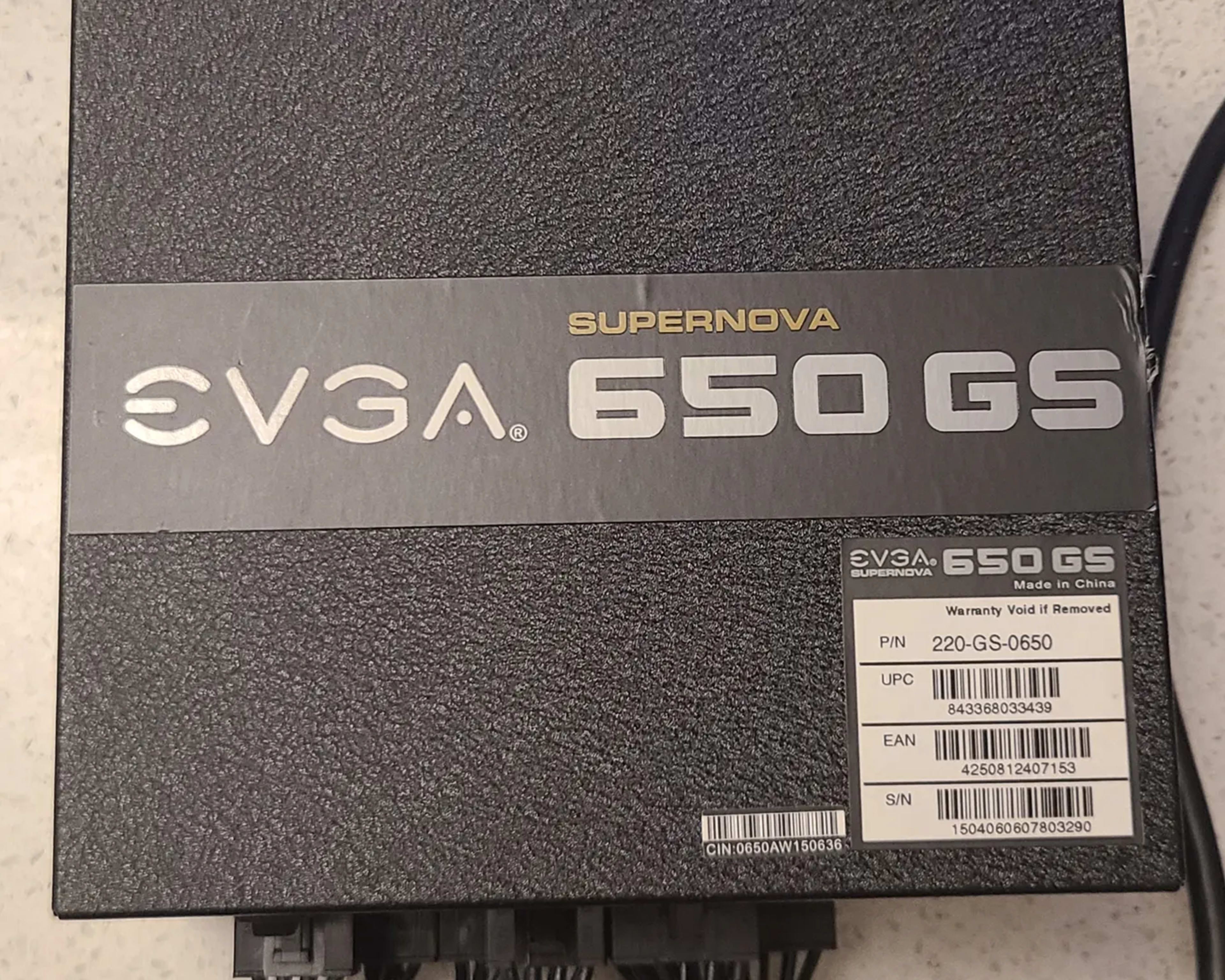 EVGA SuperNOVA 650 GS 650 W 80+ Gold Certified Fully Modular ATX Power Supply