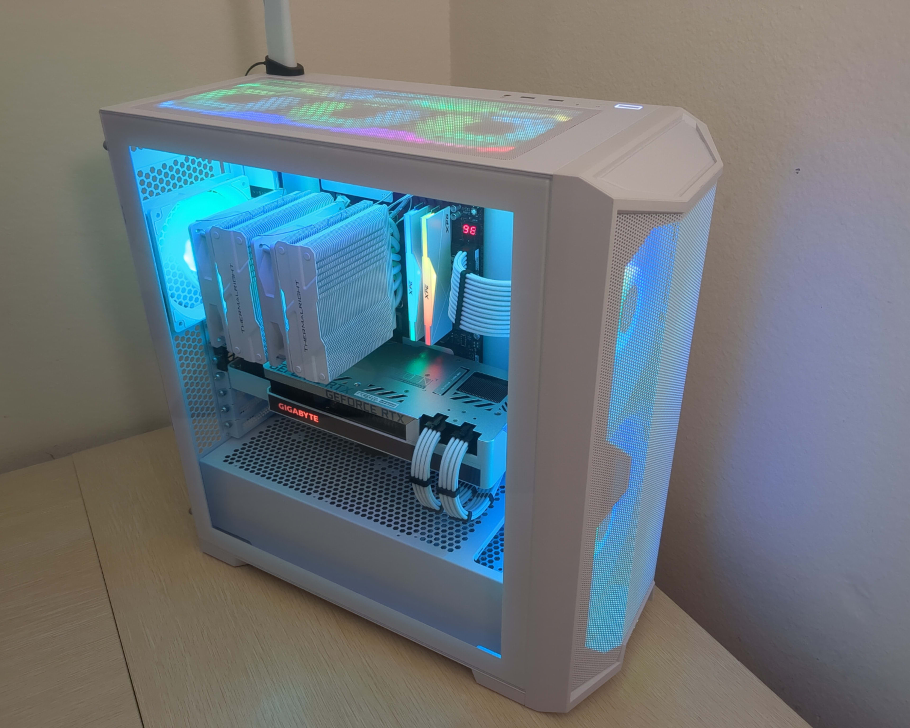 RTX 3080 (10GB), Ryzen 7 5700X White Gaming PC (32GB RAM, 2TB SSD, Win11 Pro)