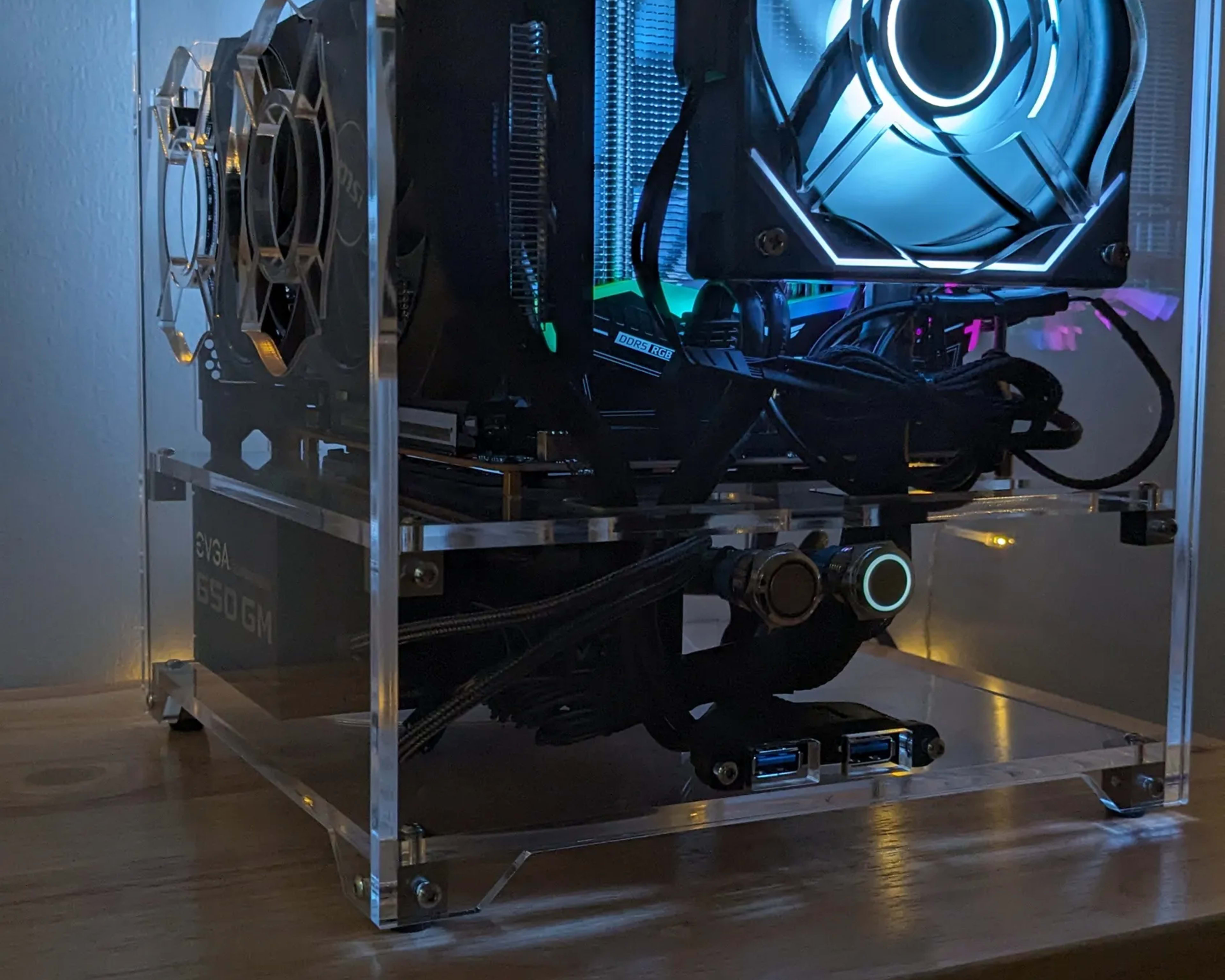 For Sale Custom Intel I5-13400F Acrylic Mini ITX gaming PC