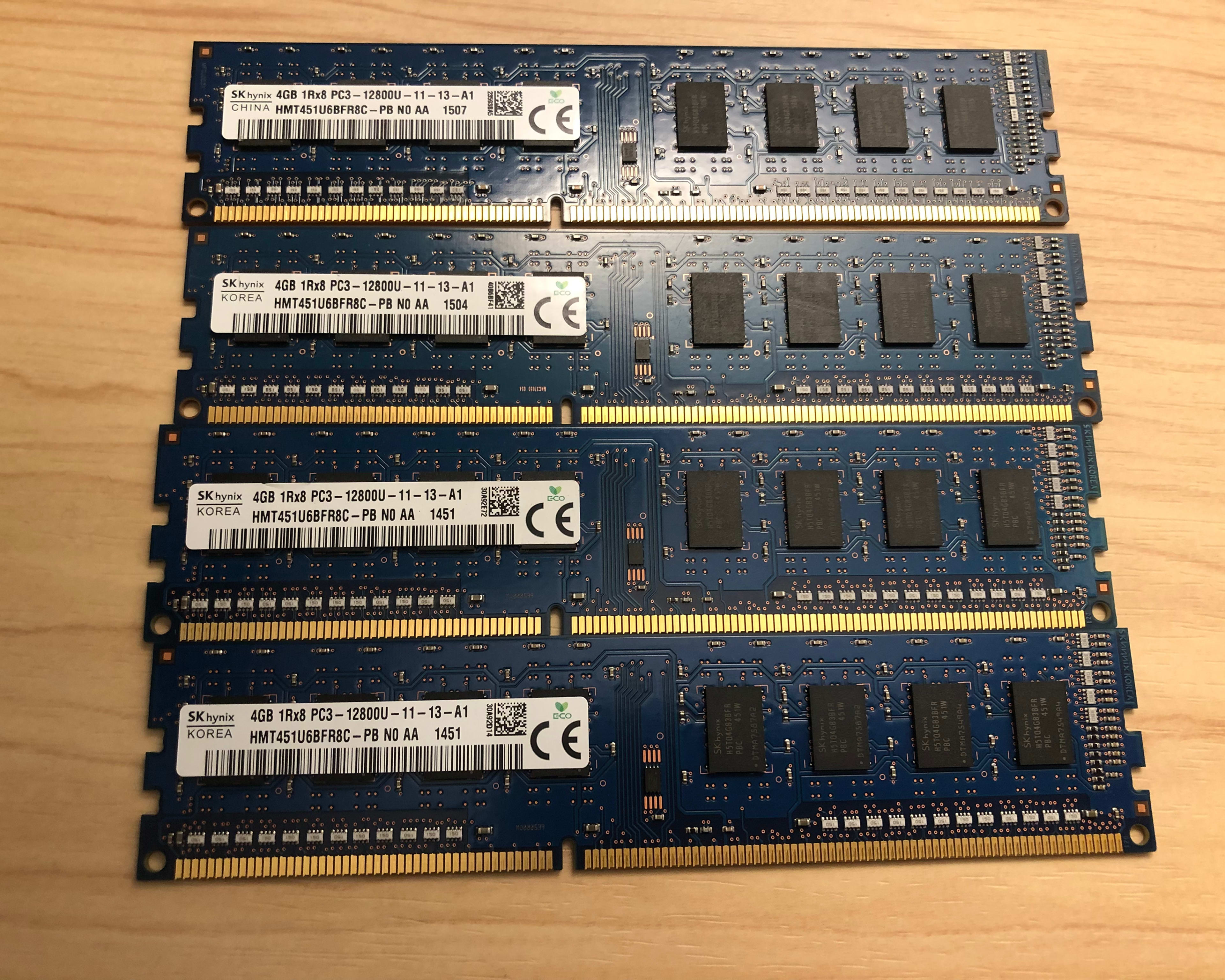 SK Hynix 16GB DDR3 1600 Non-ECC RAM