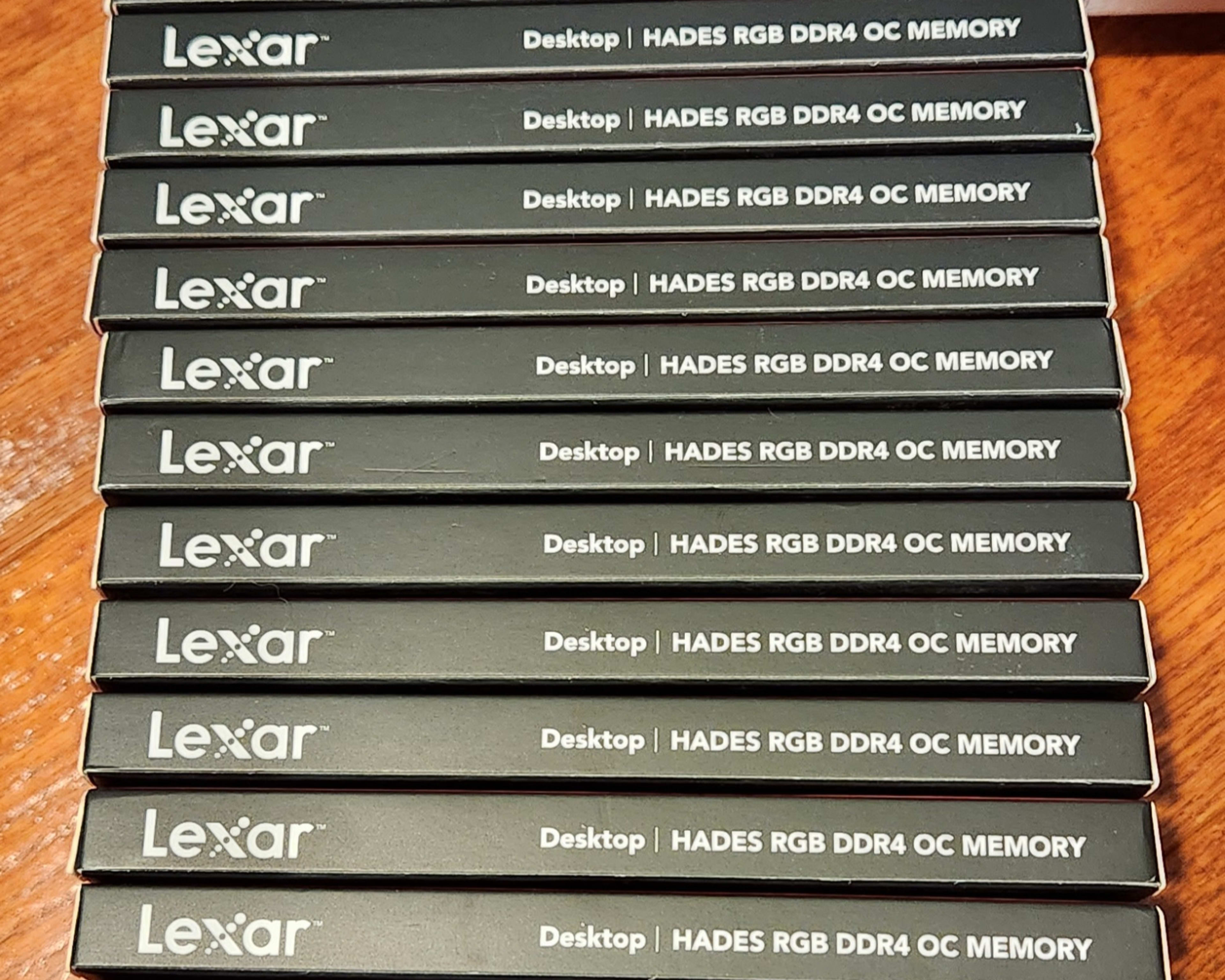FOUR KITS - 2x8GB DDR4 @ 3600C18 (Lexar Hades RGB) - BNIB