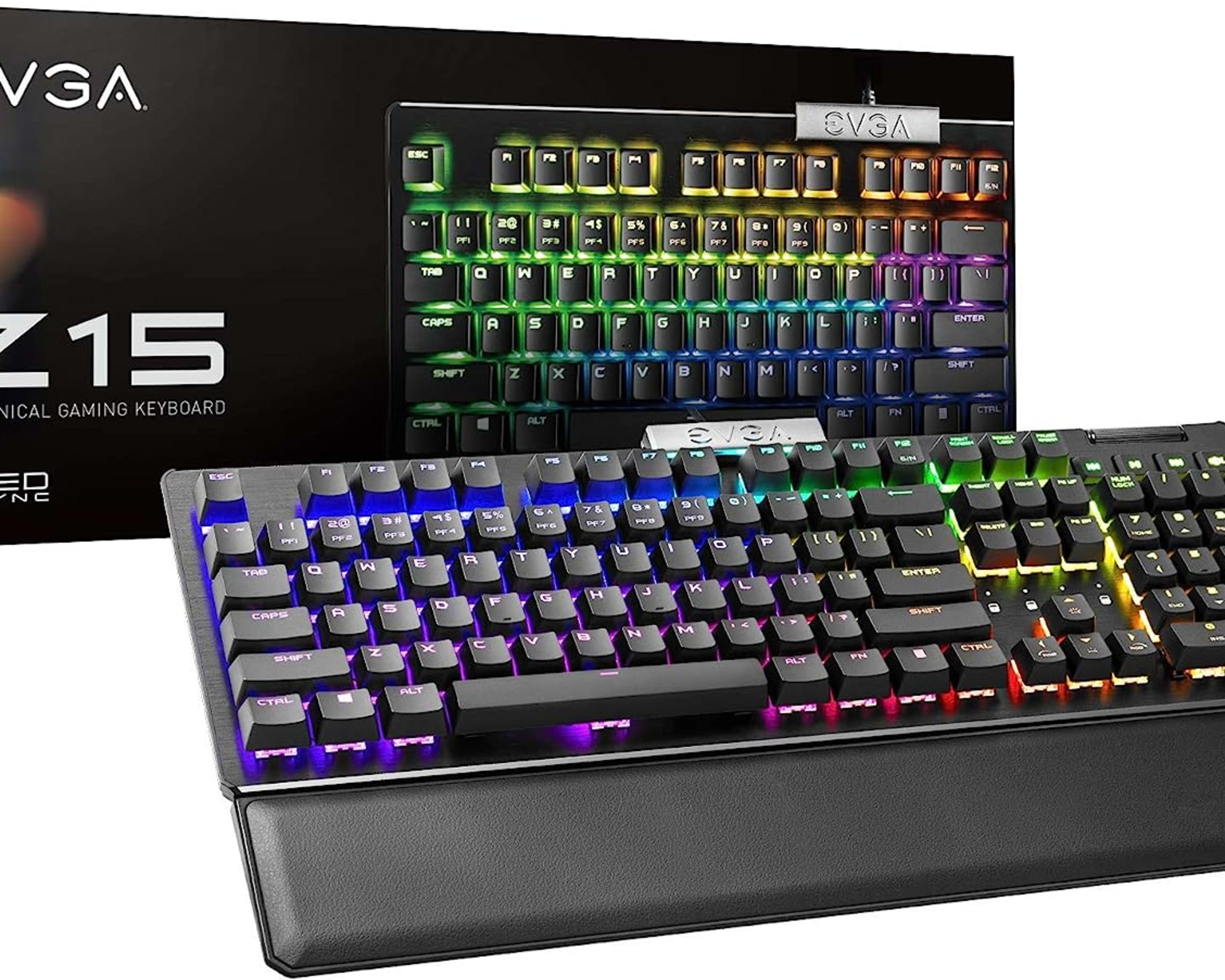 EVGA Z15, RGB Backlit LED, Hotswappable Mechanical Switches (Clicky)