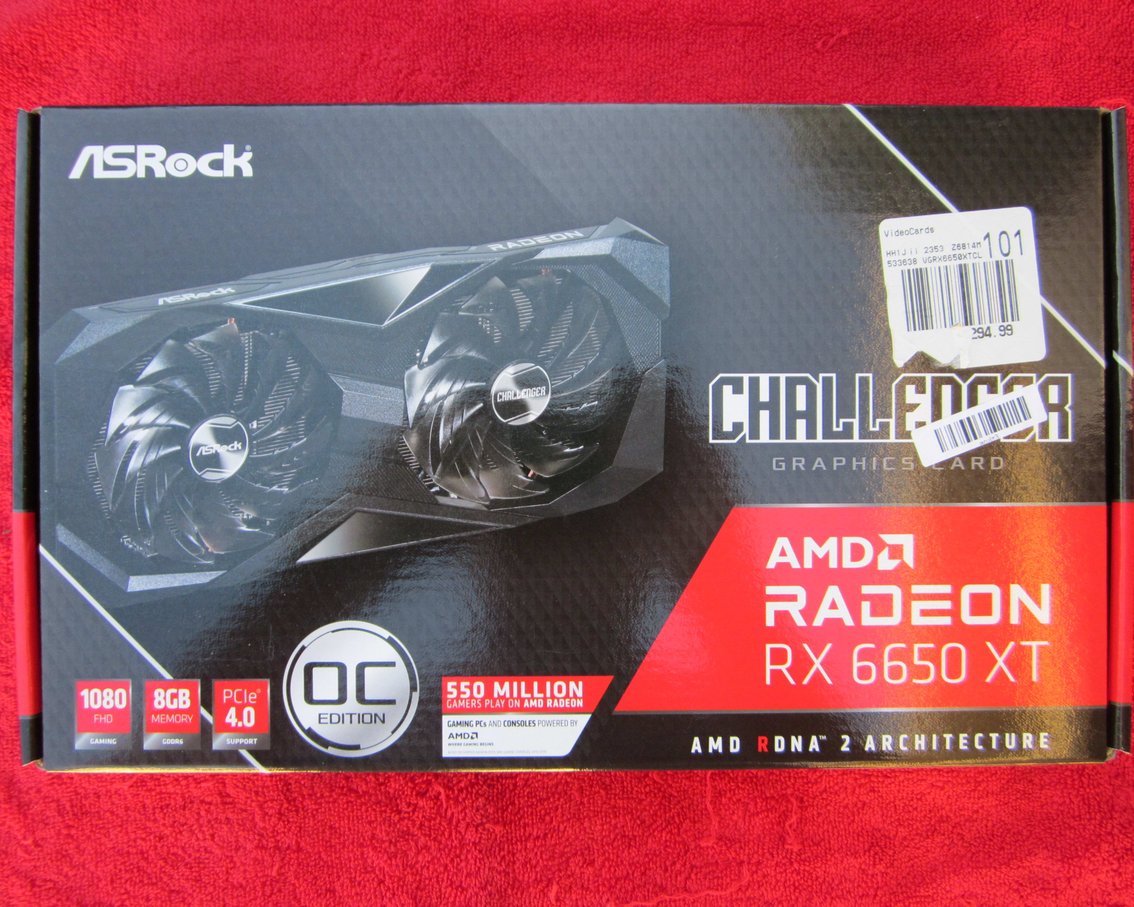 NEW! ASRock AMD Radeon RX 6650 XT GDDR6 8GB Challenger Gaming Graphics Card