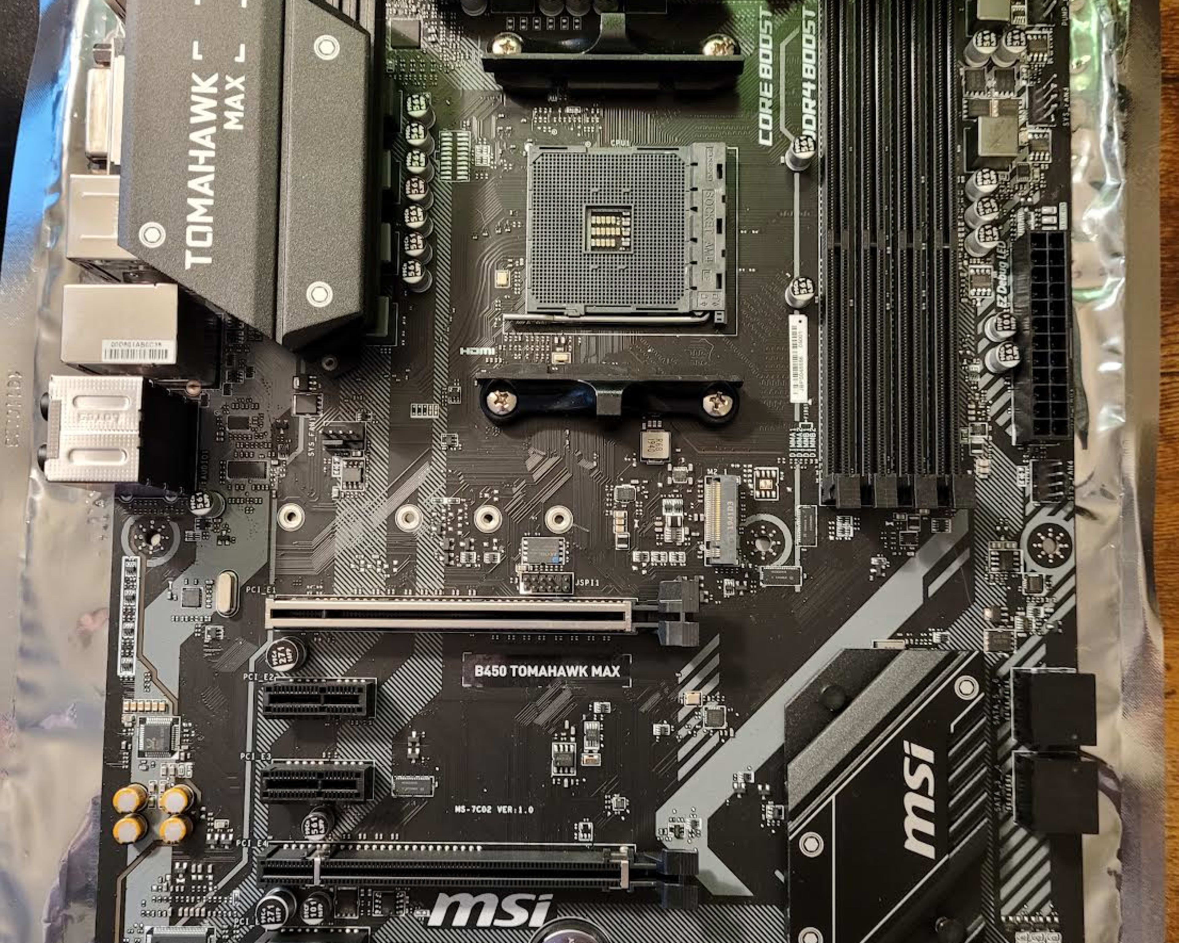 MSI AMD B450 Tomahawk Max ATX Motherboard | Barely Used