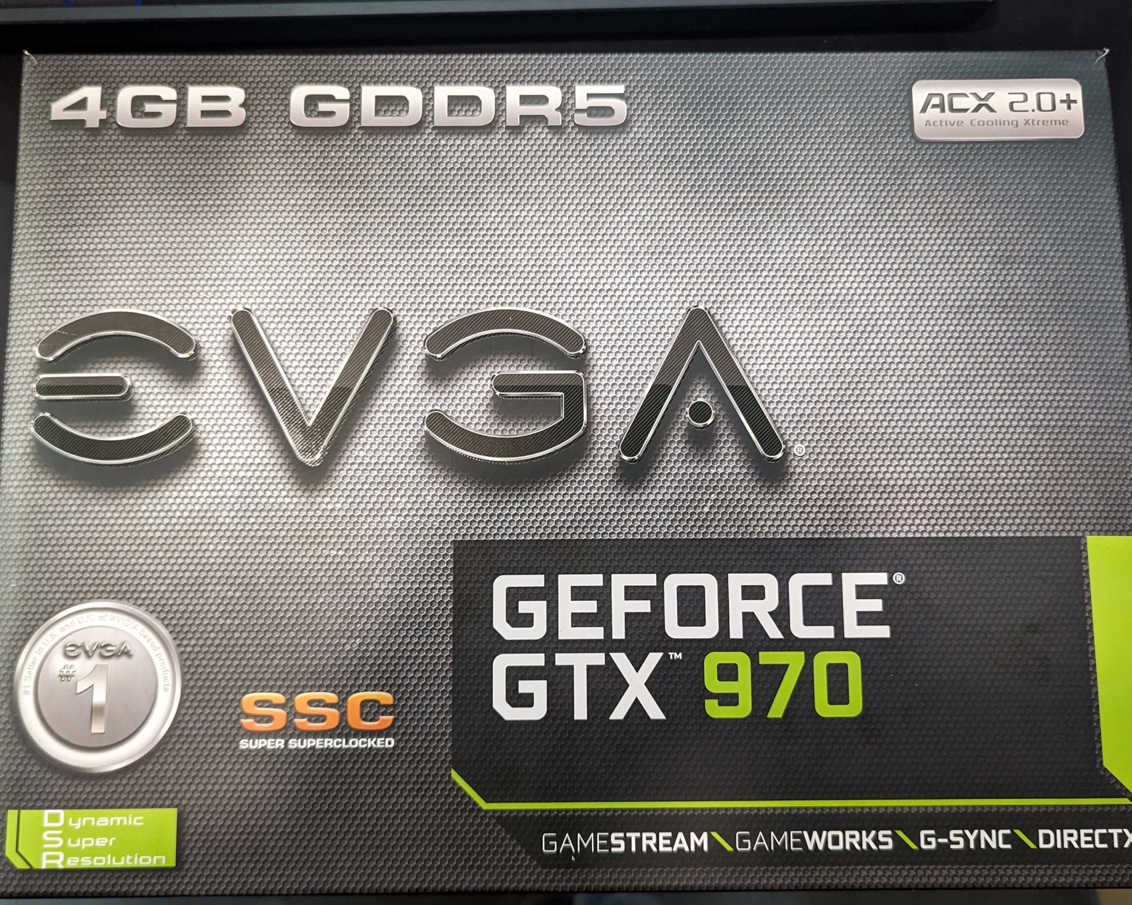 EVGA GeForce GTX 970 4GB SSC Gaming ACX 2.0+ Cooling Graphics Card (04G-P4-3975-KR)