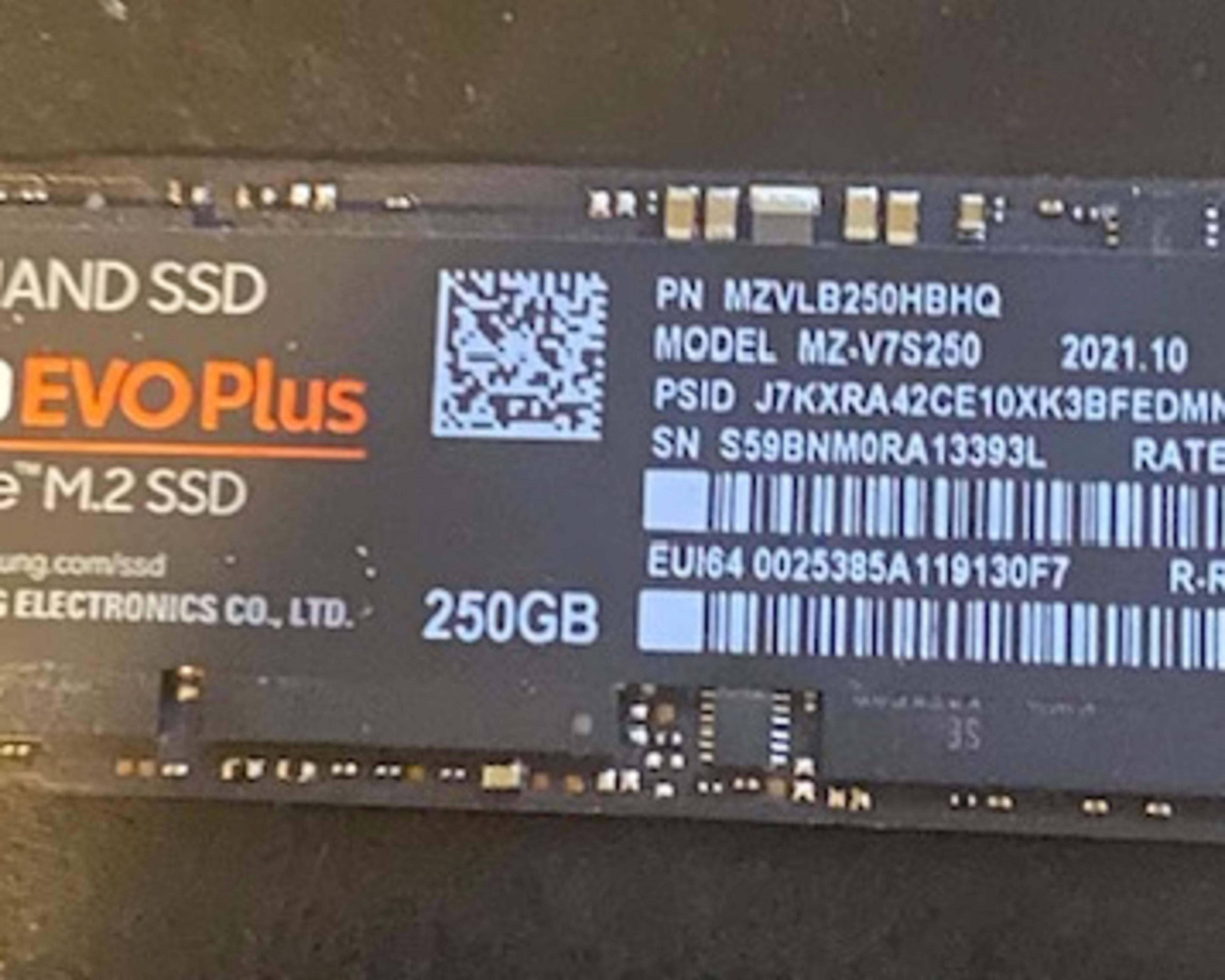 SAMSUNG 970 EVO Plus SSD 250GB