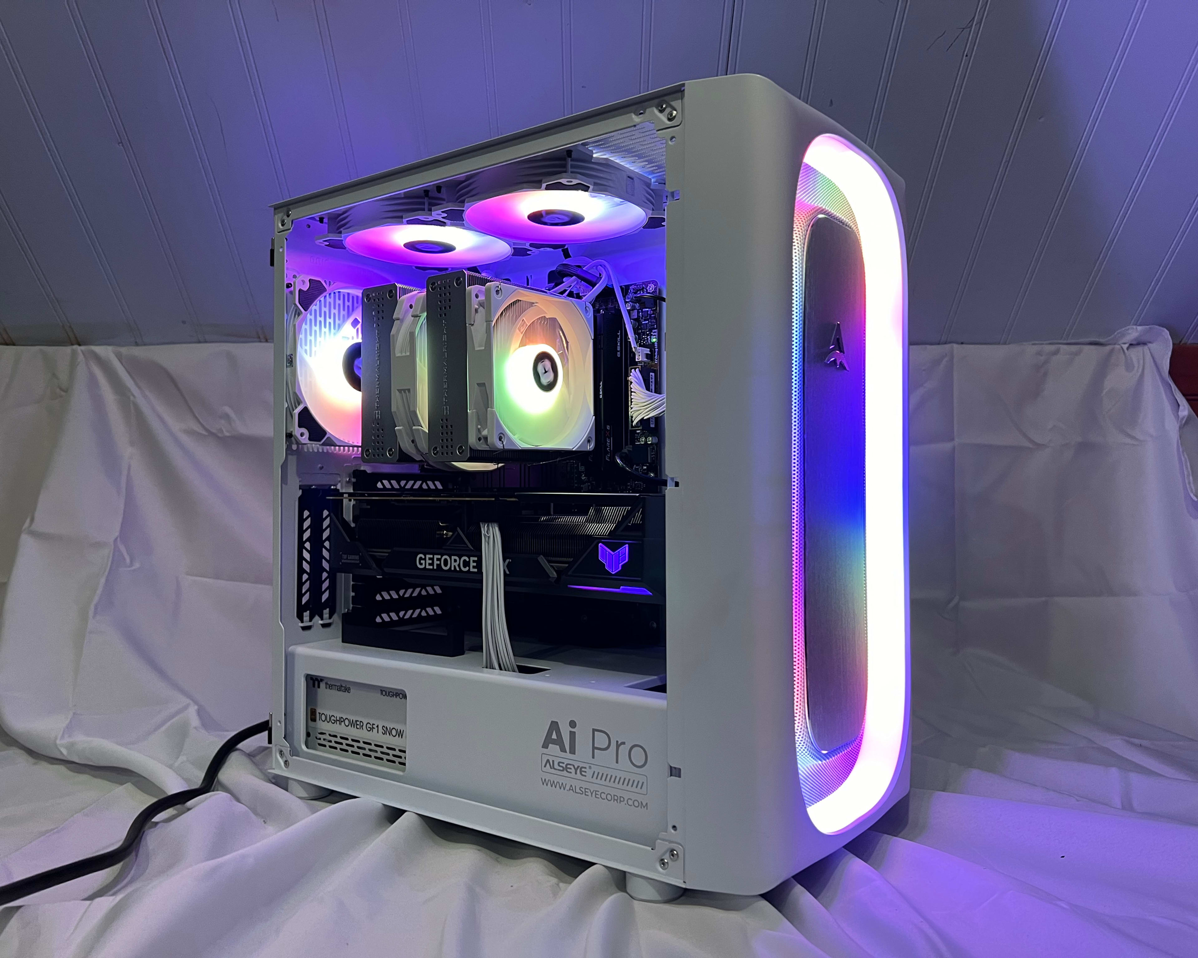 "The Star Stealer" / Ryzen 7 7800x3d, TUF RTX 4080 OC, 5Tb, 32gb ddr5 gaming pc with evga keyboard