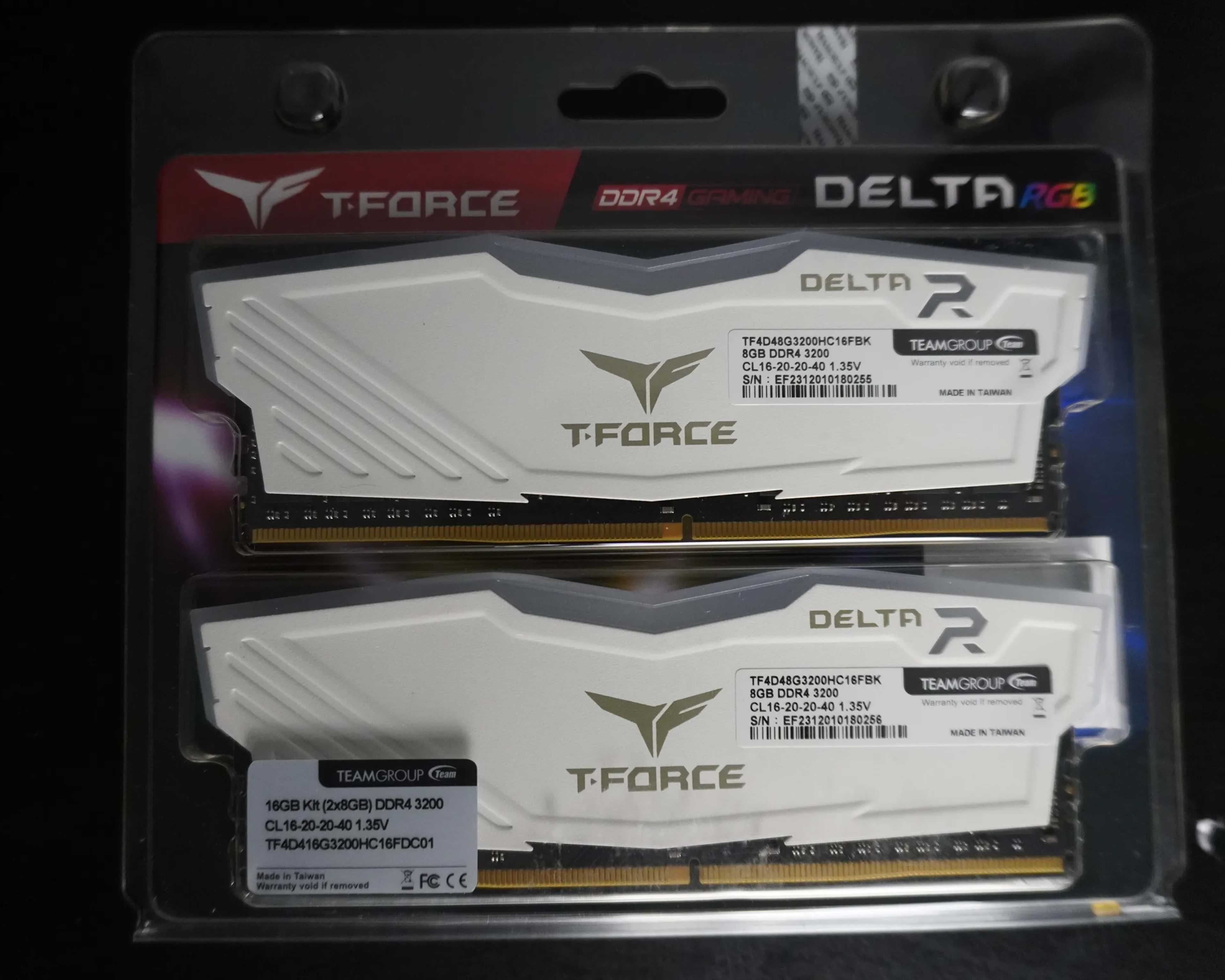 Team T-Force Delta RGB 16GB DDR4 3200 (White)