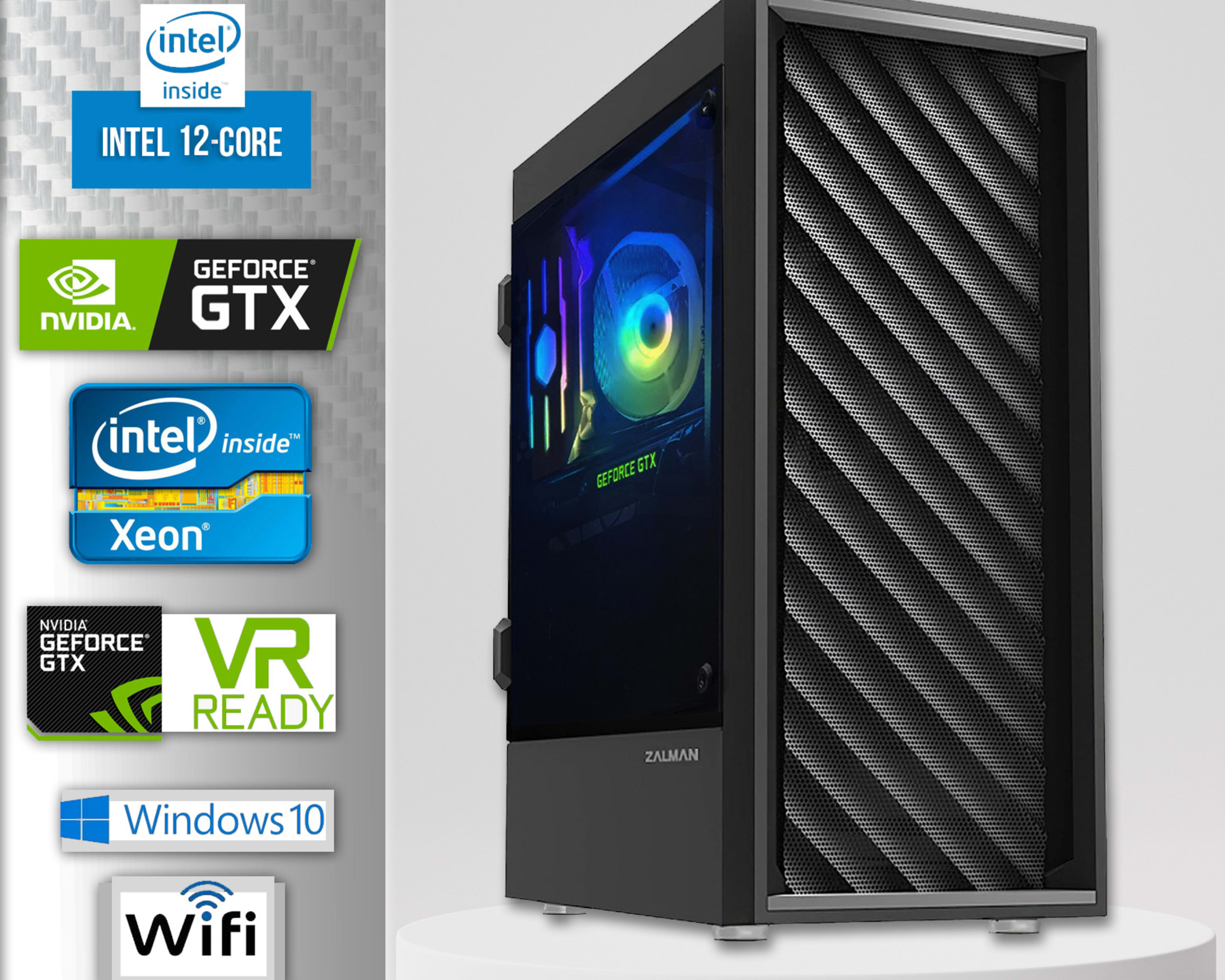 🔥 True Performance Best Value Gaming PC - Intel 12-Core, GeForce GTX 1070 Ti, 32GB DDR4, 512GB M.2