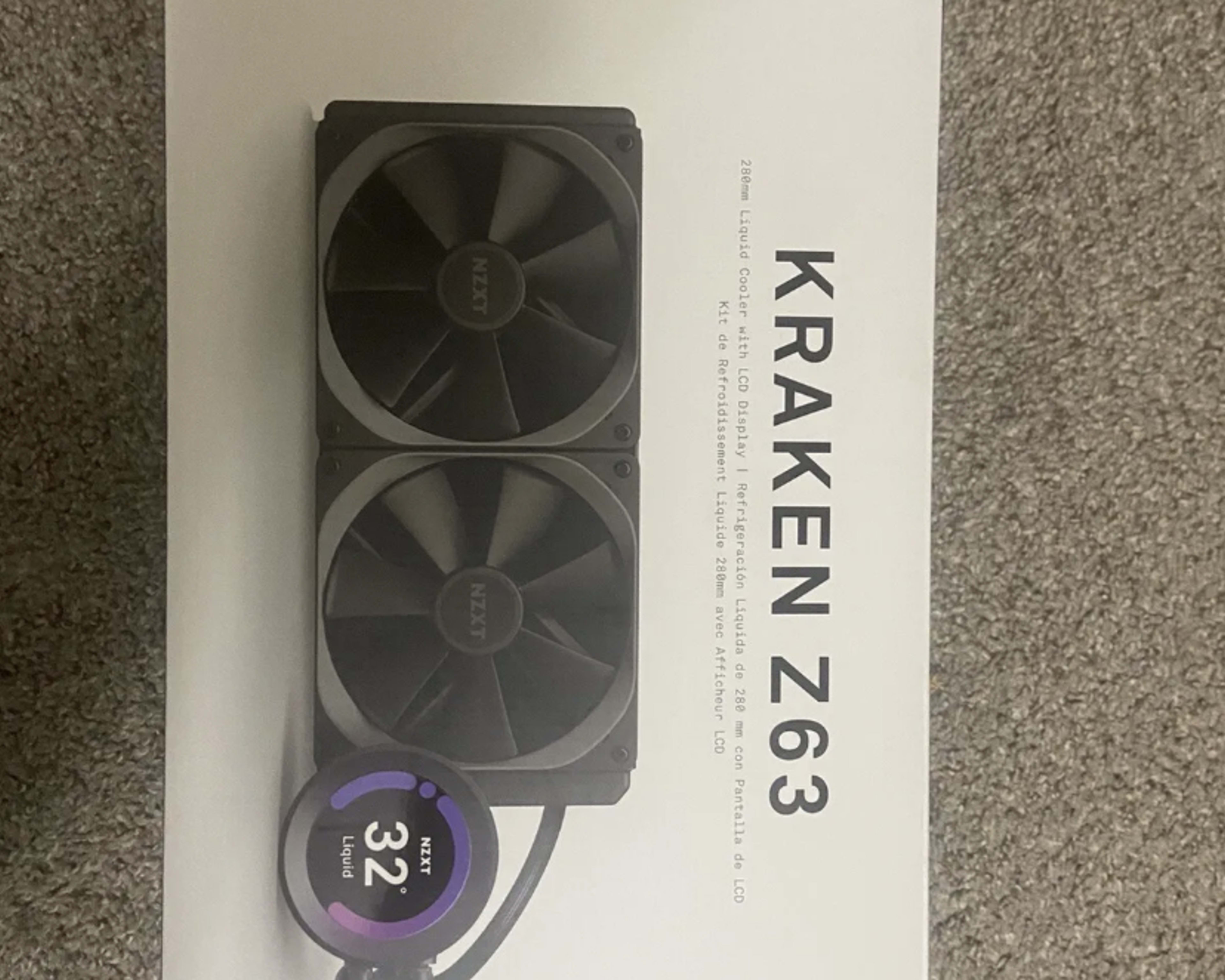 NZXT KRAKEN Z63 AIO cooler with LCD DISPLAY