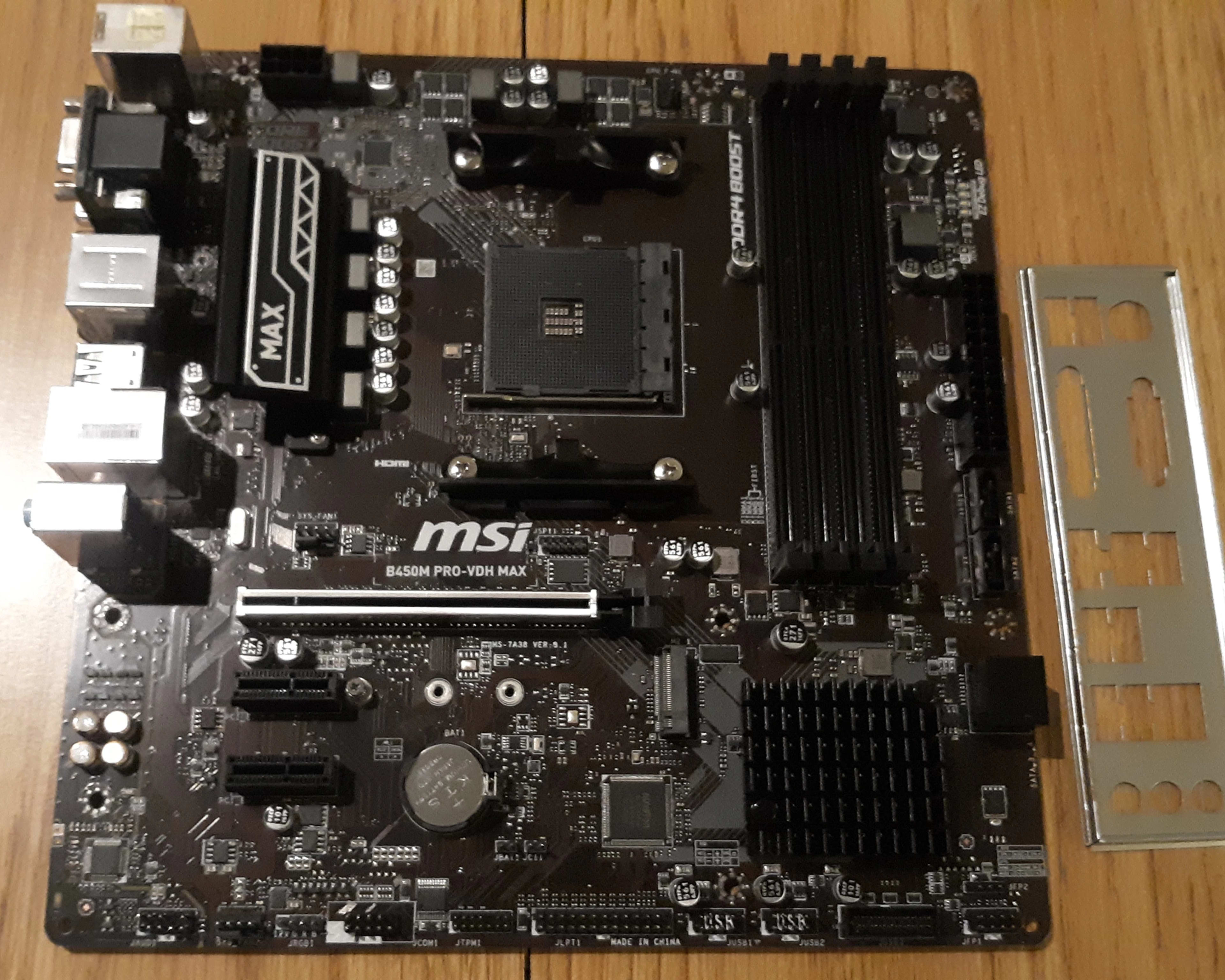 REFURBISHED || MSi B450M PRO-VDH MAX Micro ATX Socket AM4