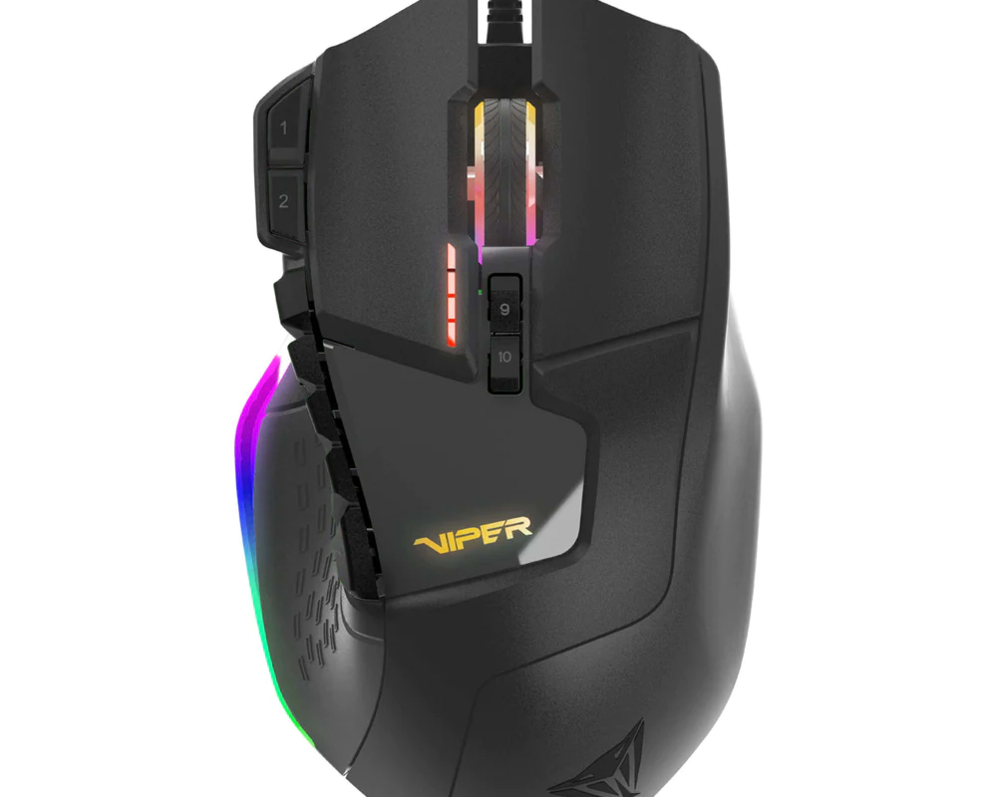 Patriot Viper V570 Black Out Gaming Mouse - 12,000 DPI | Braided Cable & Ceramic Foot Pads