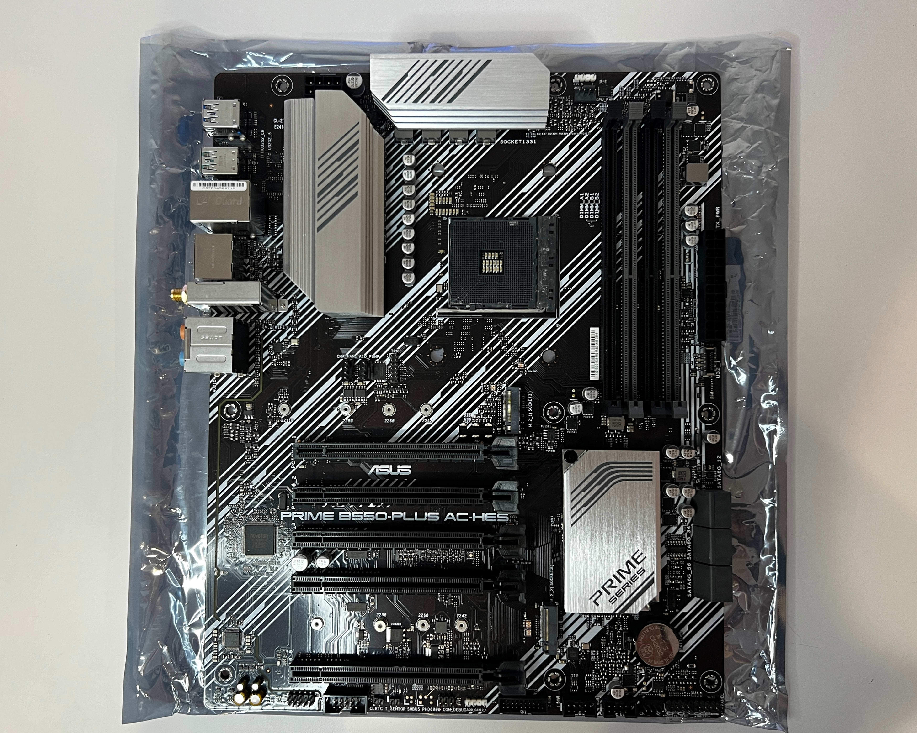 ASUS PRIME B550-PLUS AC-HES AM4 Motherboard (IO Shield Included)