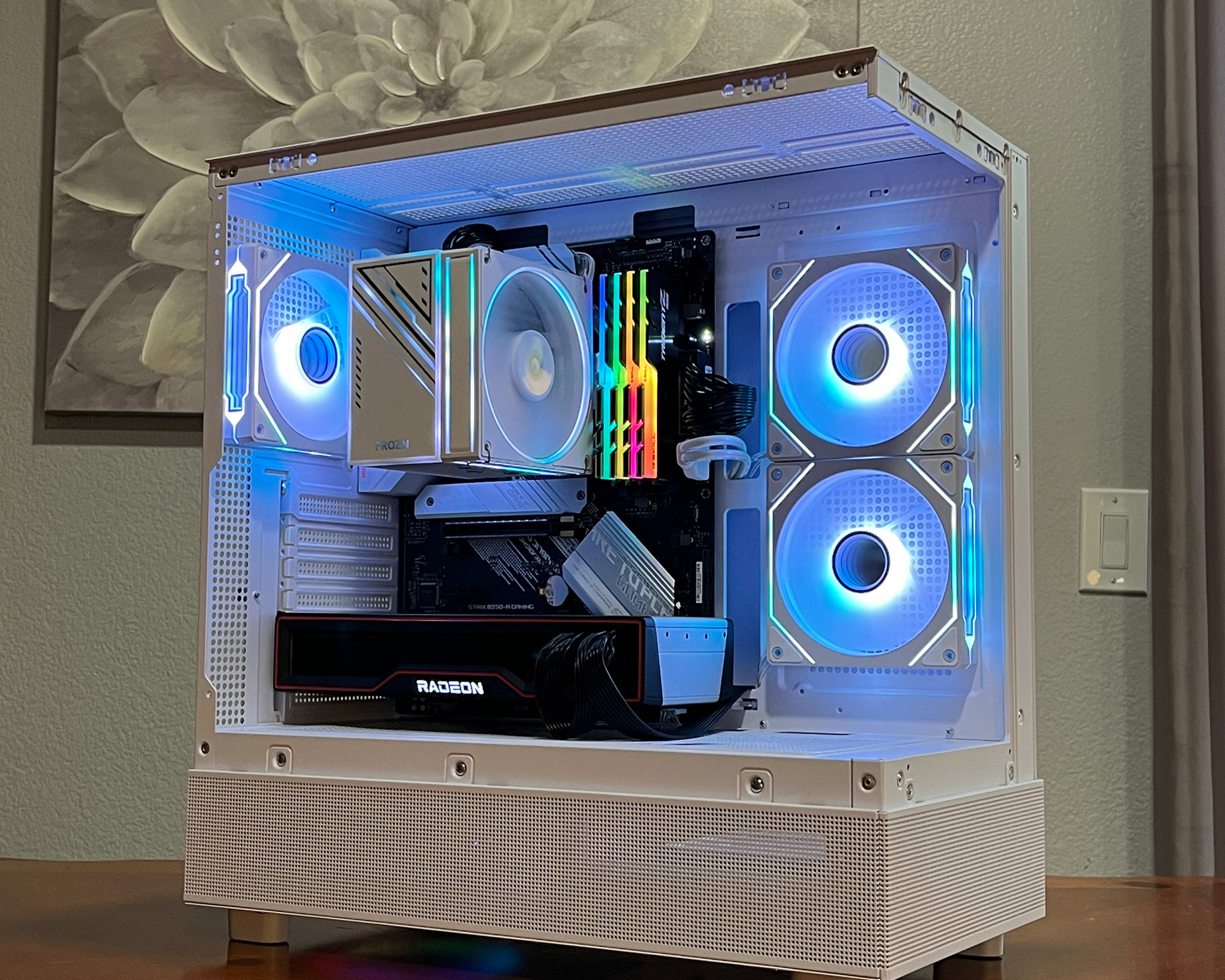 SAPPHIRE RX 6800 XT 16GB, Ryzen 7 5800X, 32GB 3200MHz | White RGB Gaming Computer/PC