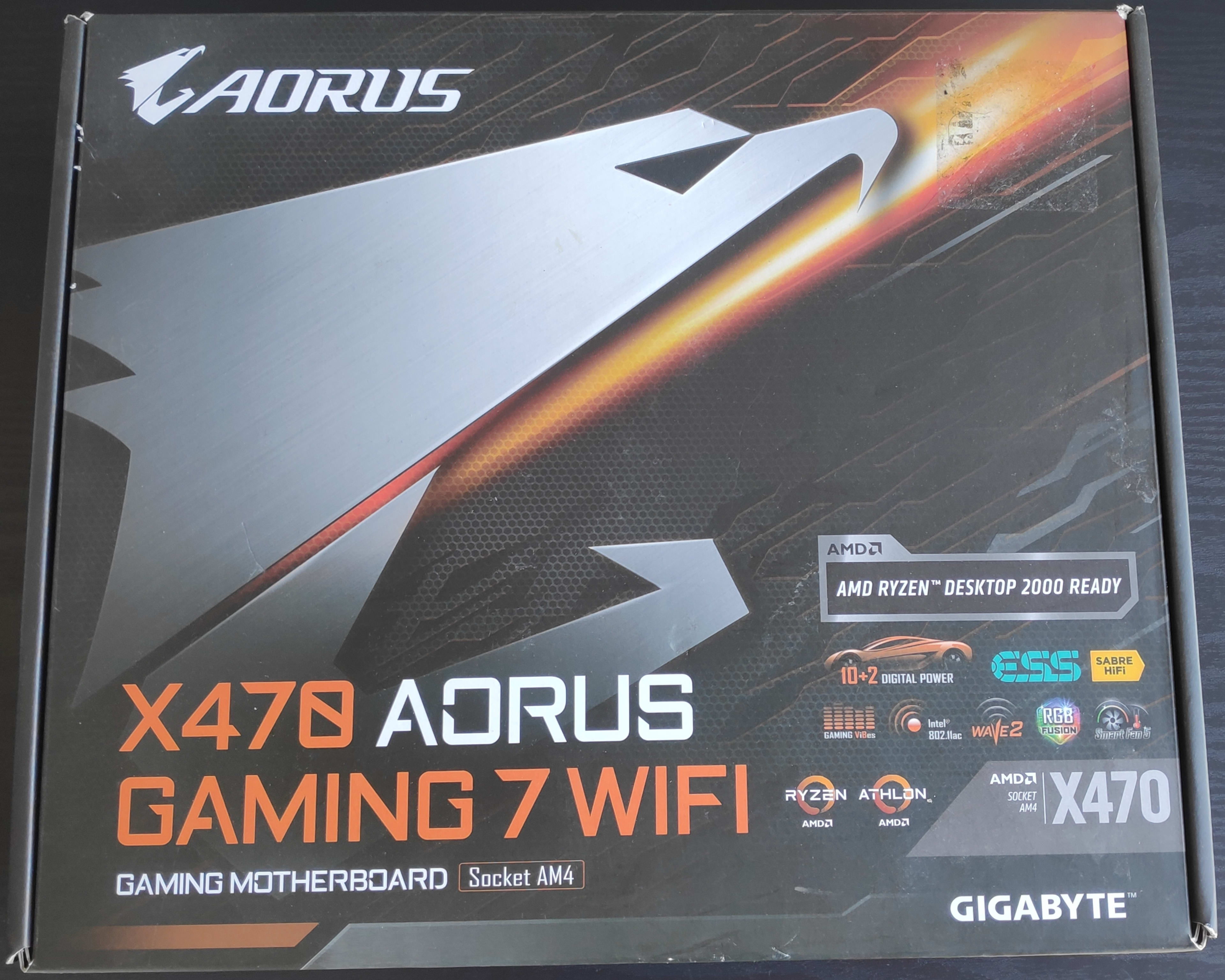 Gigabyte X470 Aorus Gaming 7 Wifi Socket AM4 Motherboard for AMD Ryzen Processors (Open box)