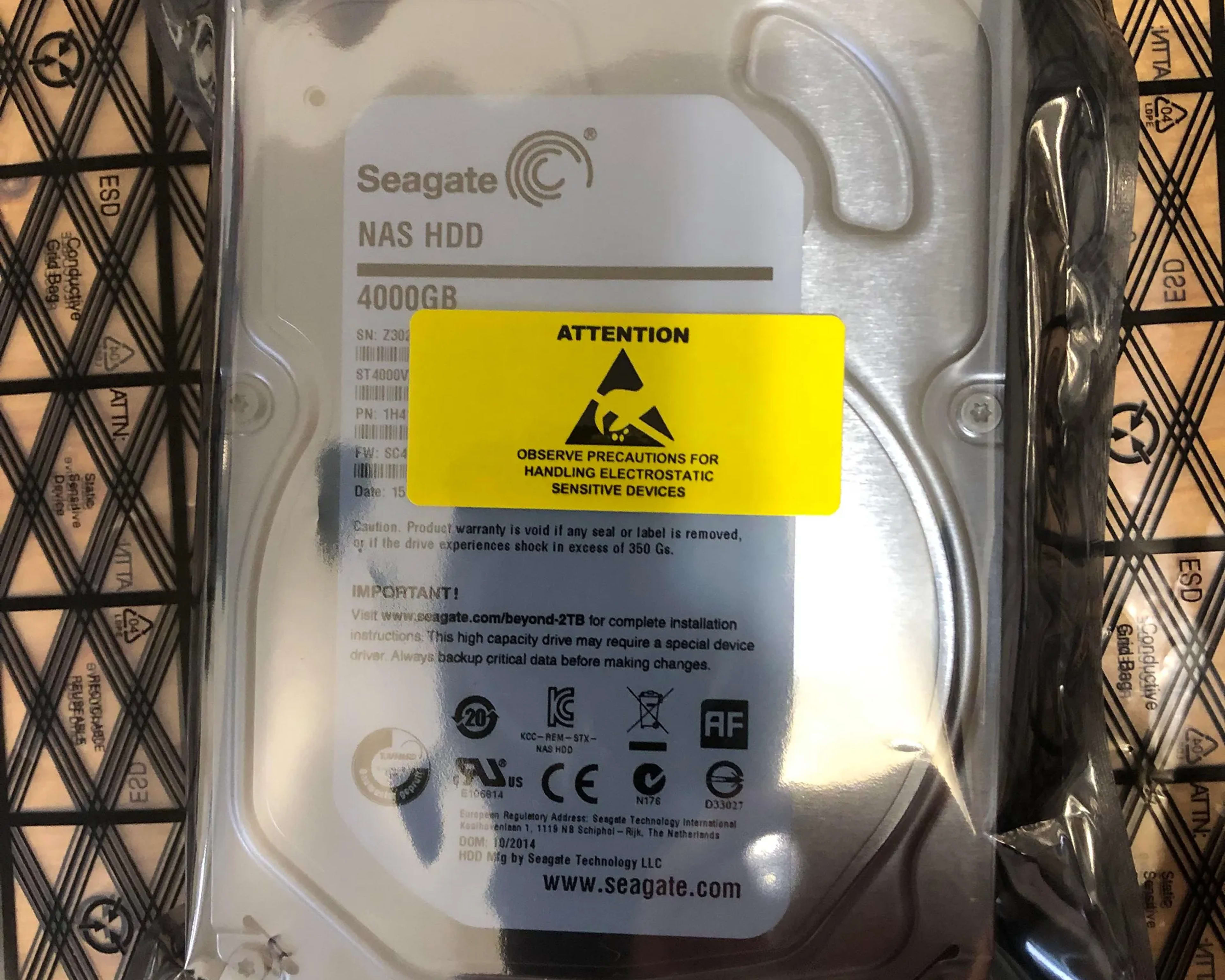 seagate nas 4tb hdd used like new