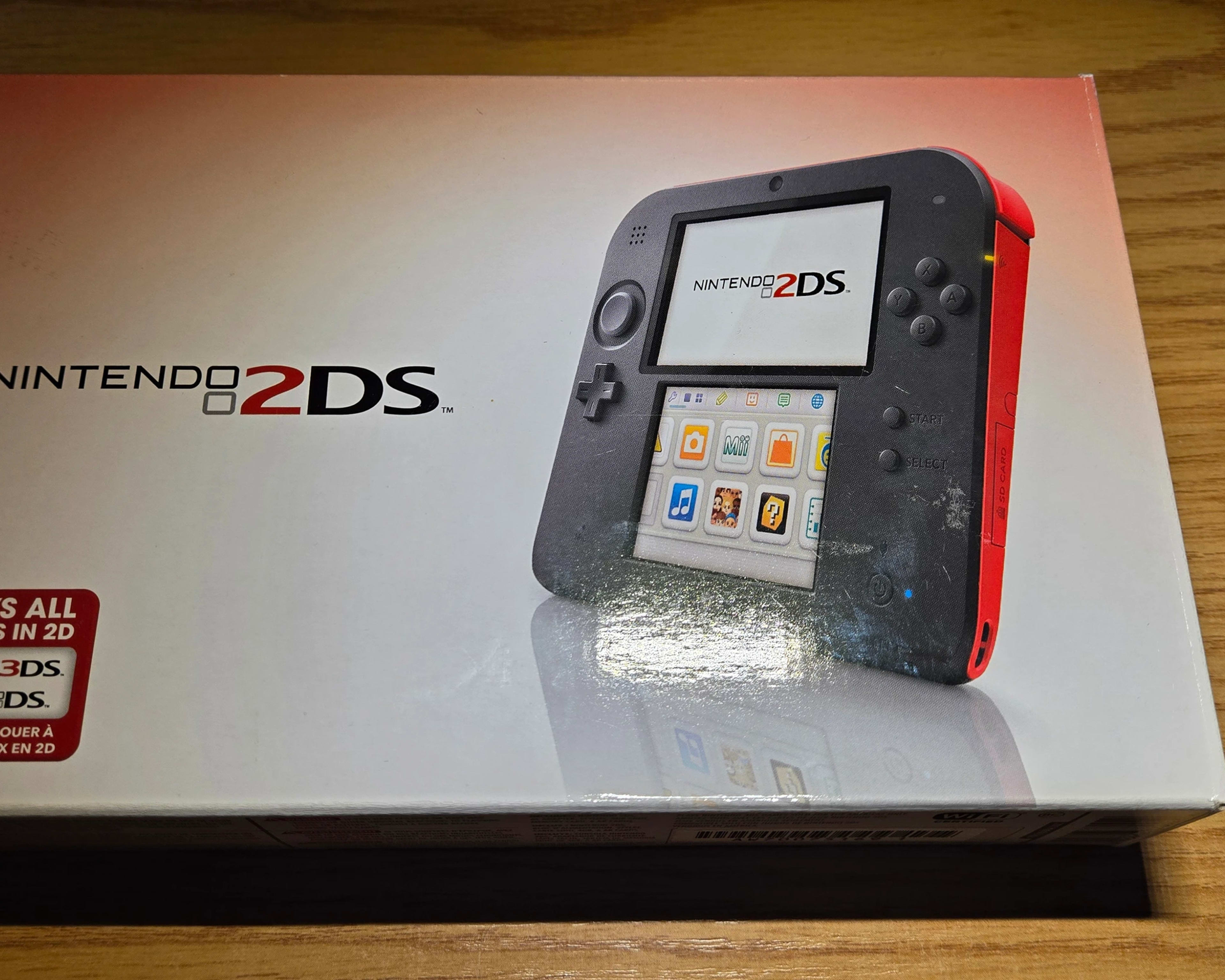 CUSTOM REFURBISHED CIB Nintendo 2DS Crimson Red Handheld System with Mario Kart 7