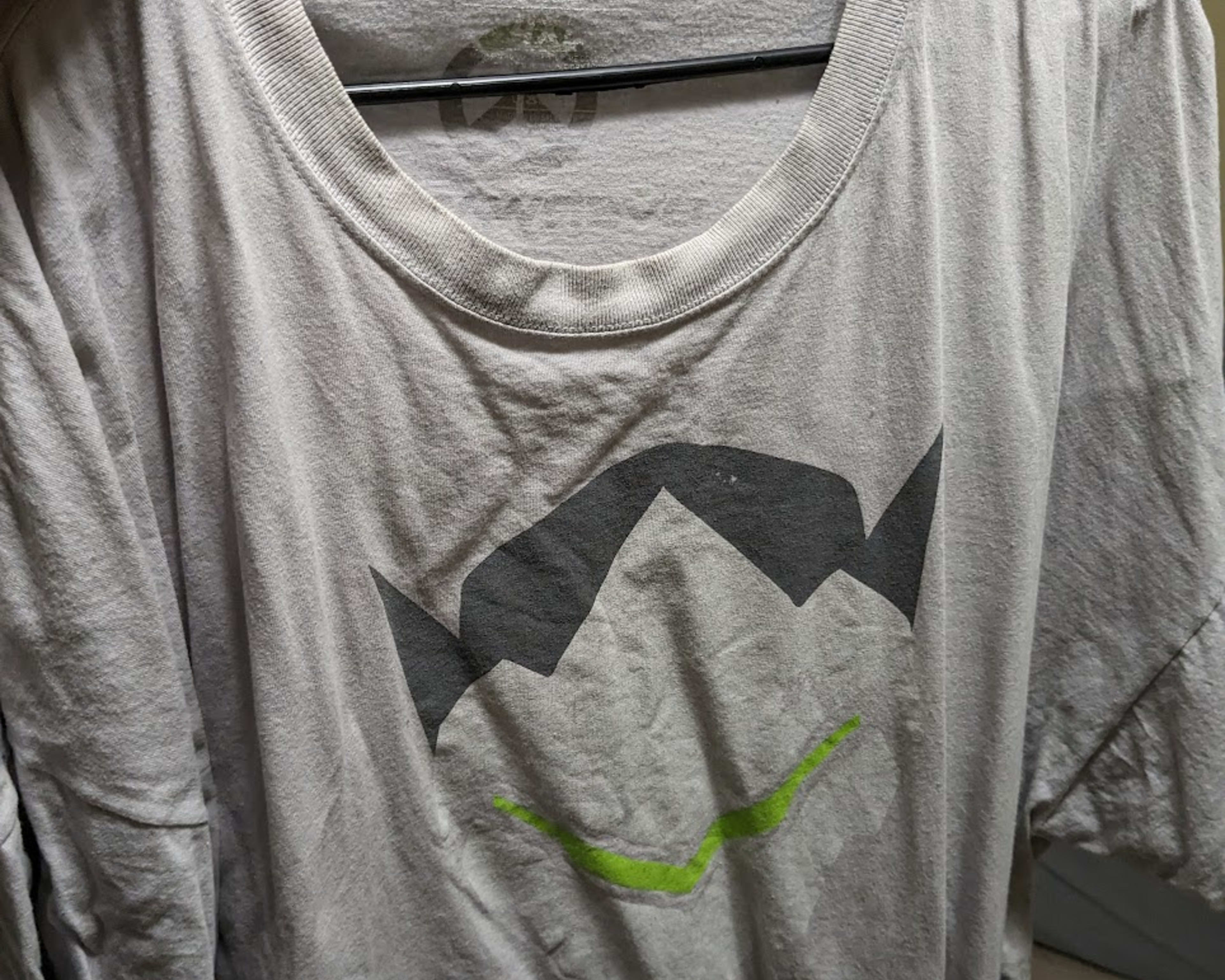 Used 4XL Overwatch 1 "Genji" T-Shirt, Gray/Natural