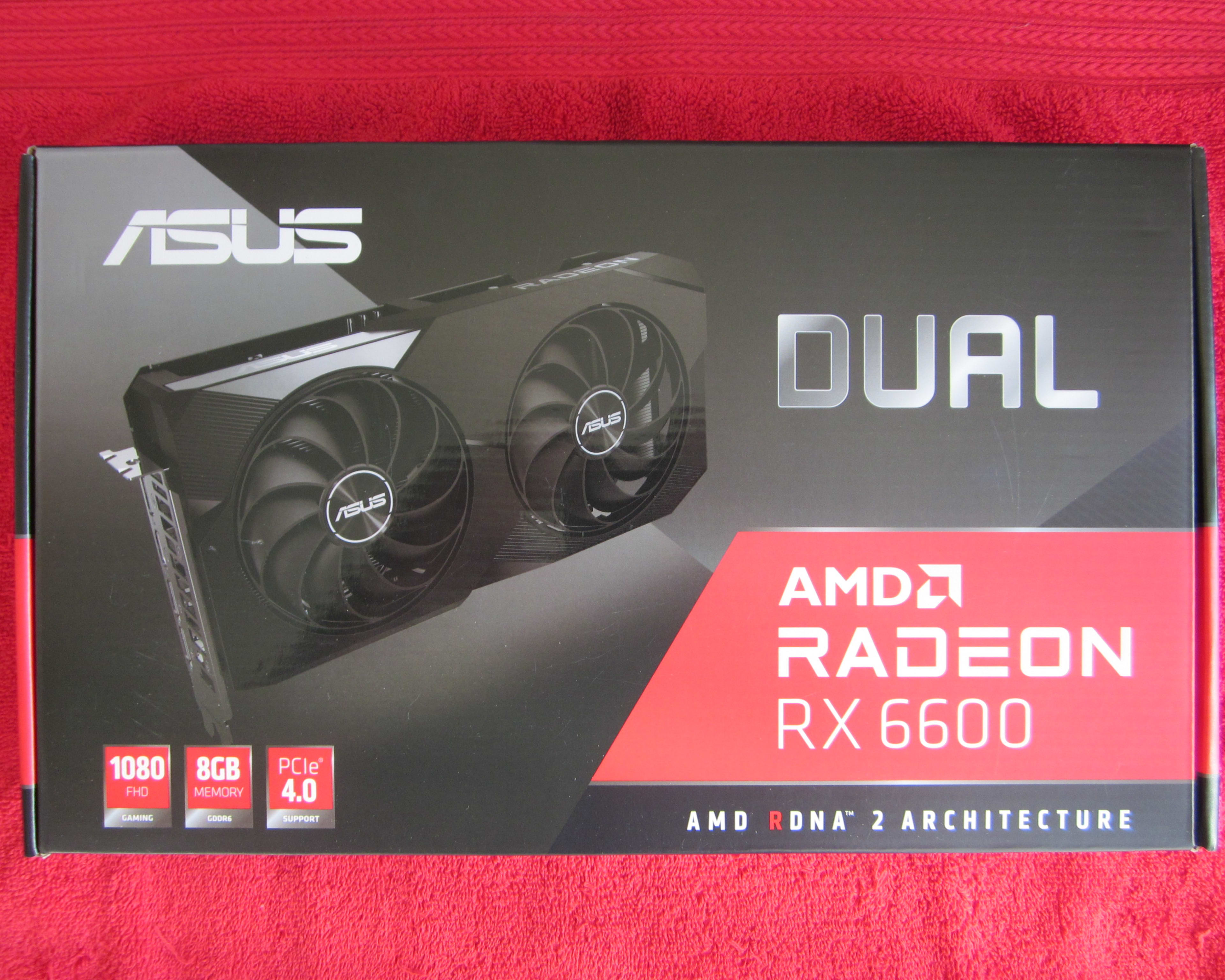 ASUS DUAL AMD Radeon RX 6600 8GB Video Card