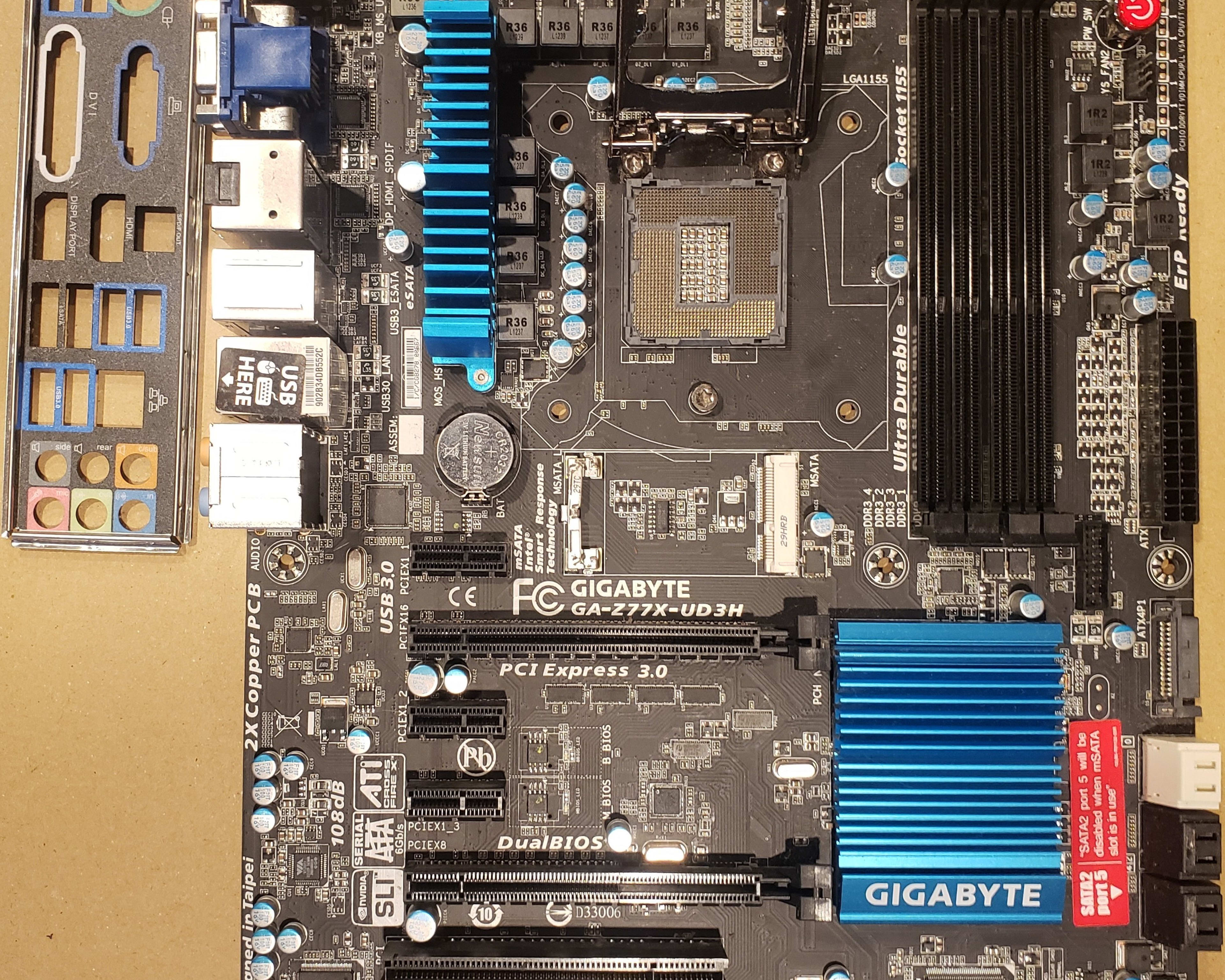 Gigabyte GA-Z77X-UD3H (rev. 1) LGA1155 (Tested and Working)