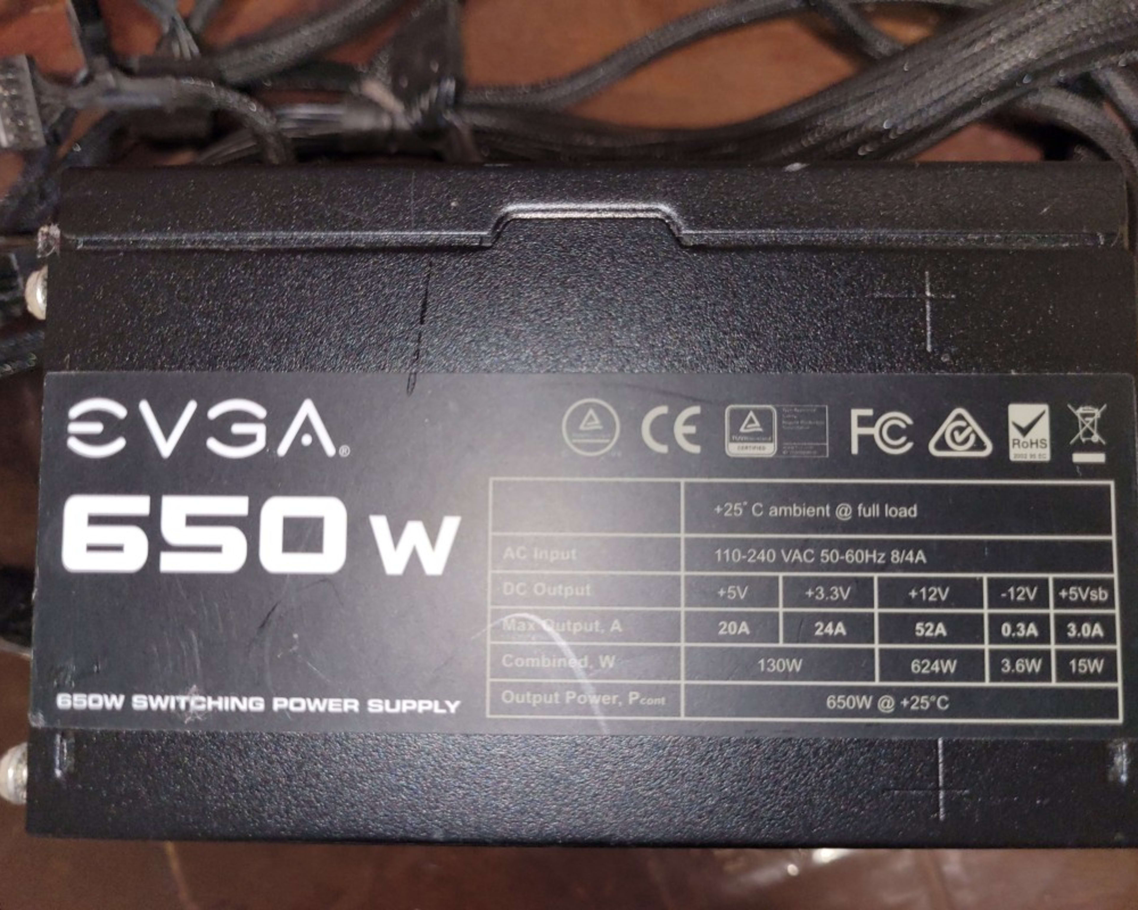 EVGA 100-N1-0650-L1, 650 N1, 650W Power Supply