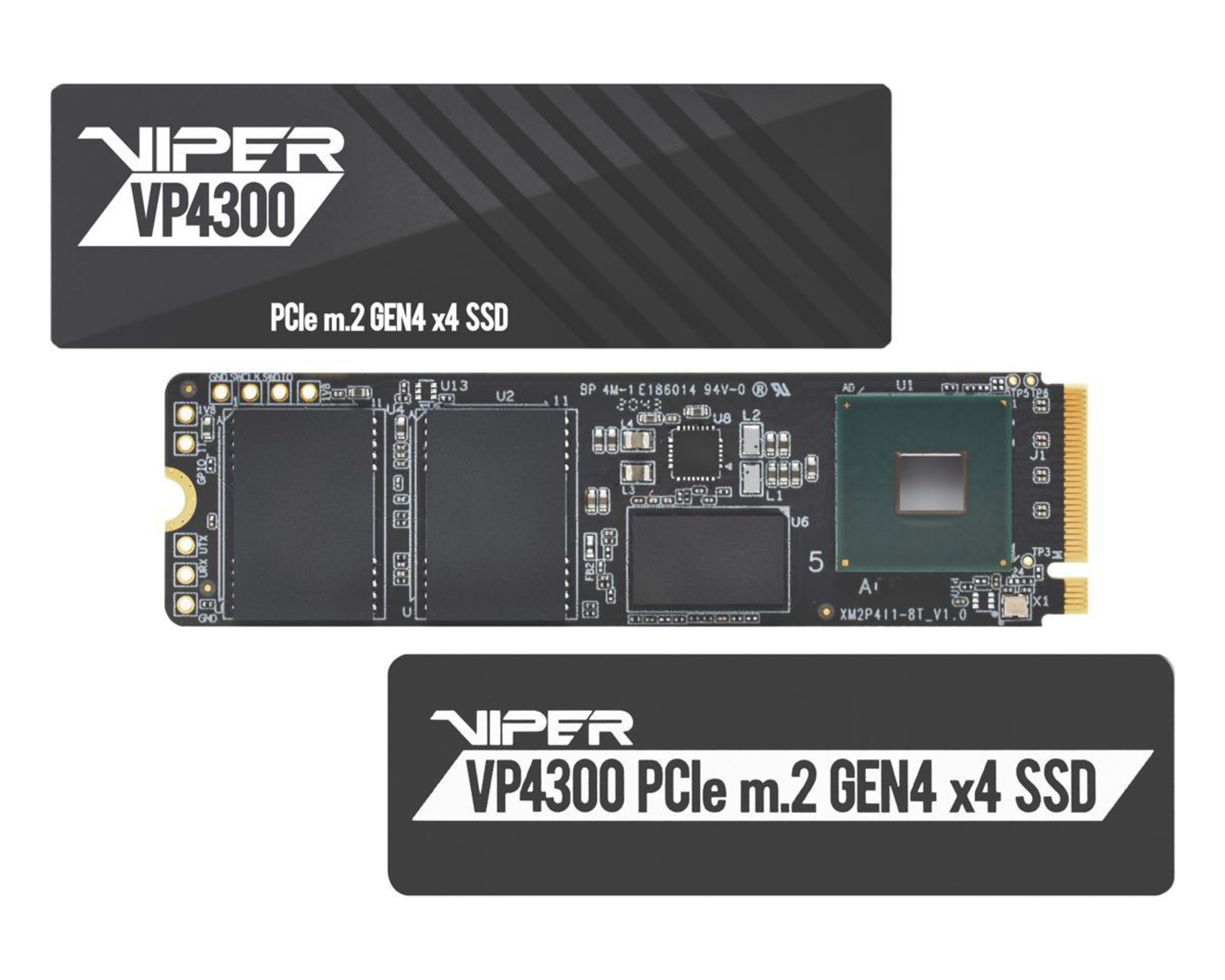 Patriot Viper VP4300 1TB Internal SSD W/HS - NVMe PCIe Gen 4x4 - M.2 2280 - Solid State Drive