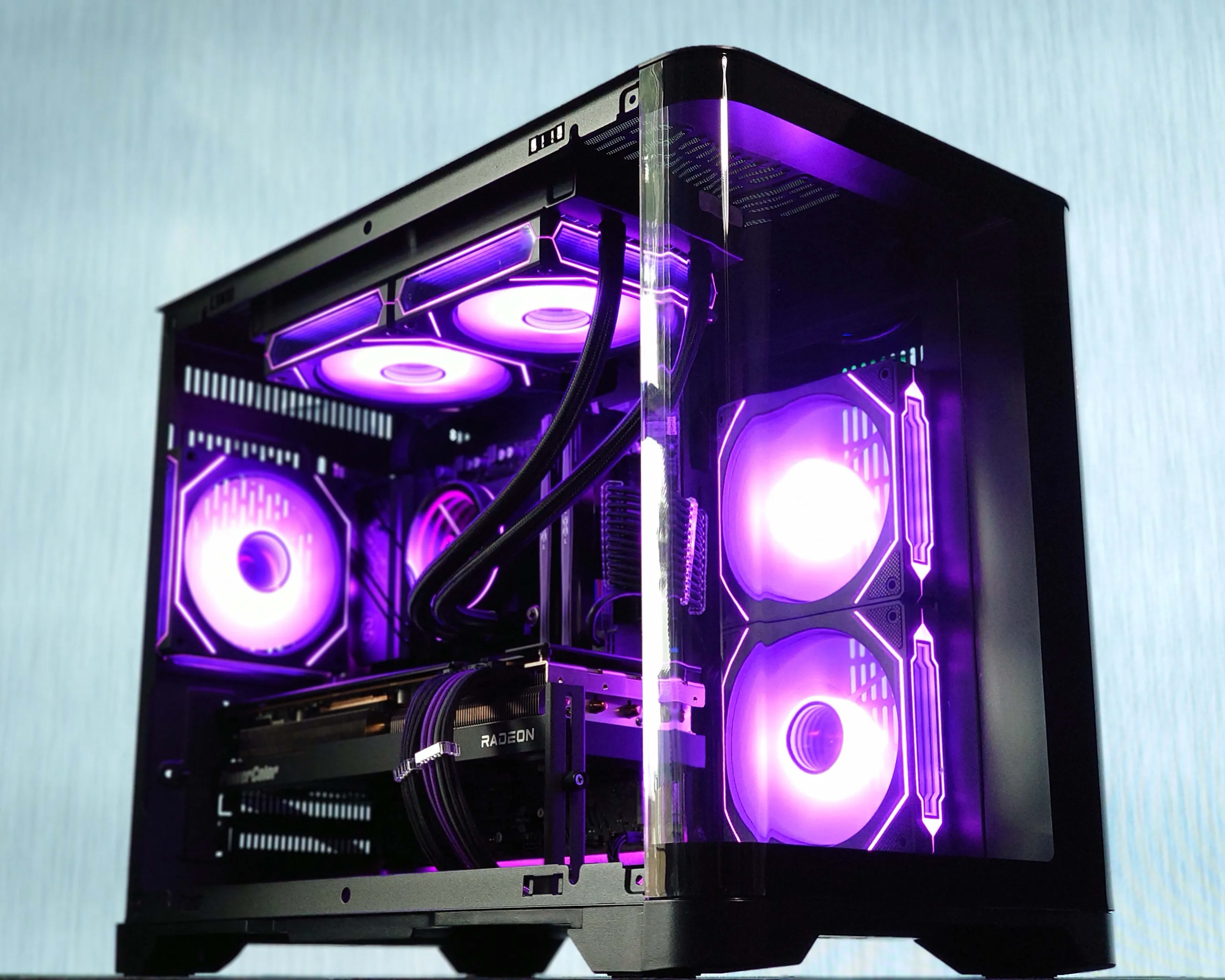 🍇🫐 Liquid Cooled Gaming PC◼️AMD RX 7800 XT 16GB◼️AMD Ryzen 9 5900X◼️32GB DDR4 RAM◼️1TB NVME