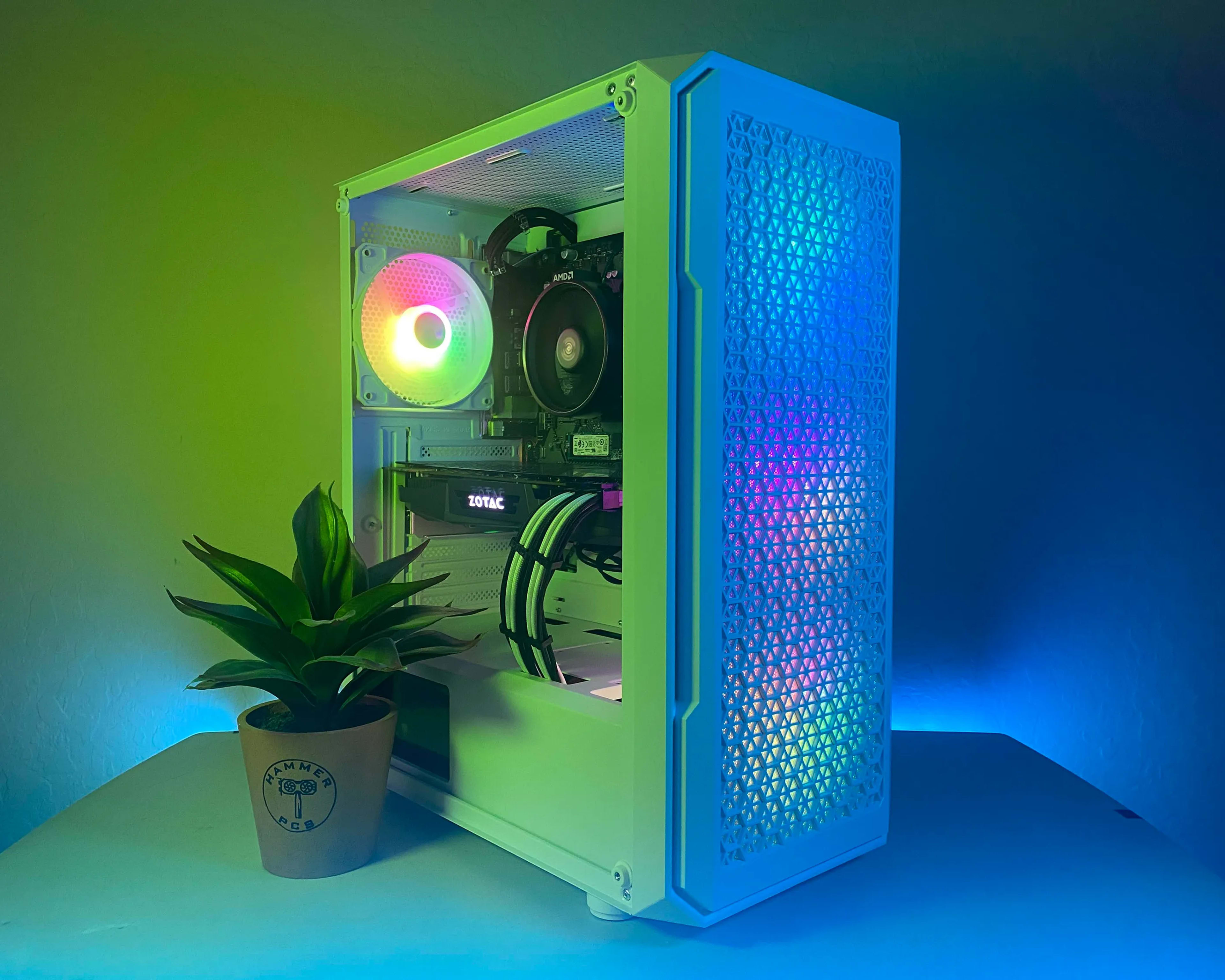 🧊Custom Built White RGB Gaming PC🧊| GTA 1070 Ti, Ryzen 5, Win11, 1TB SSD | Fortnite, CoD, more!