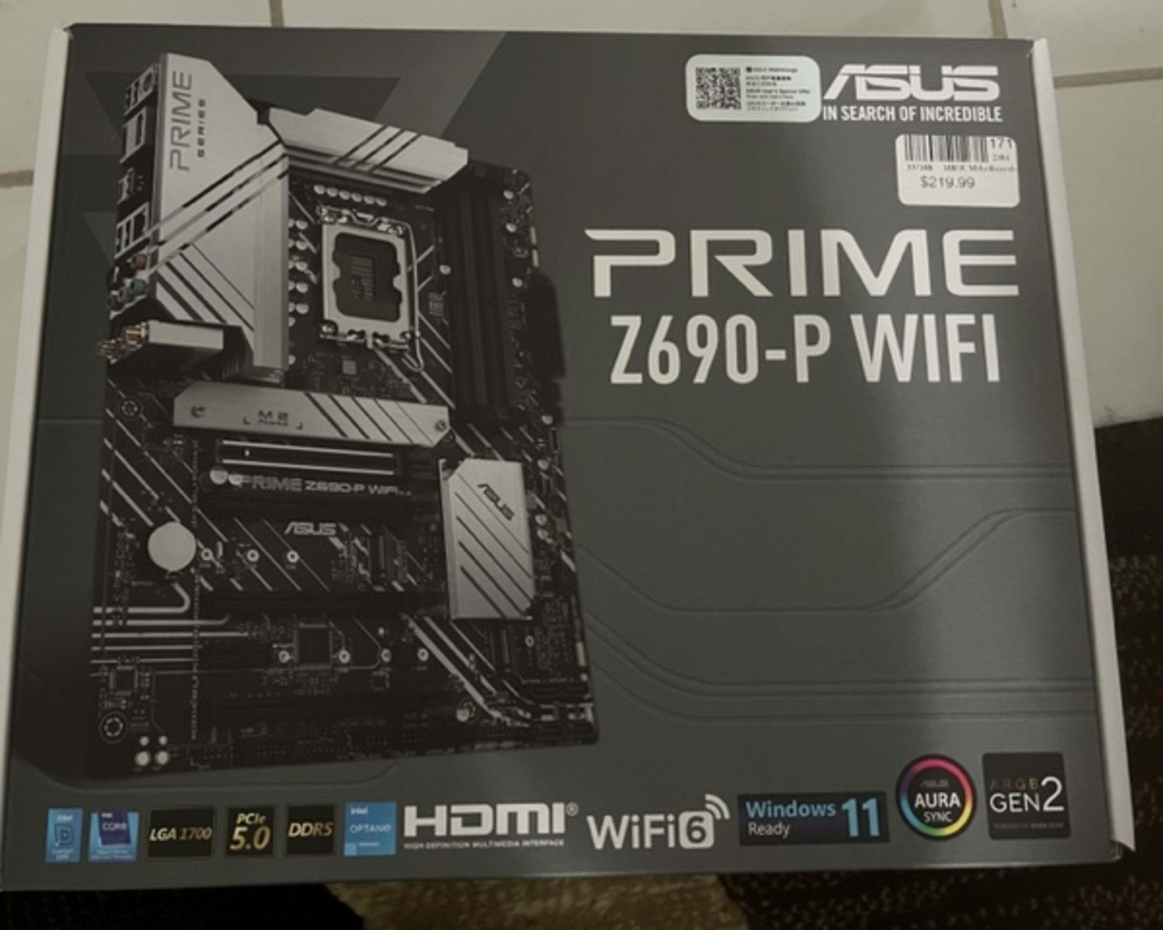 ASUS Z690-P Prime WiFi DDR5 Intel LGA 1700 ATX Motherboard