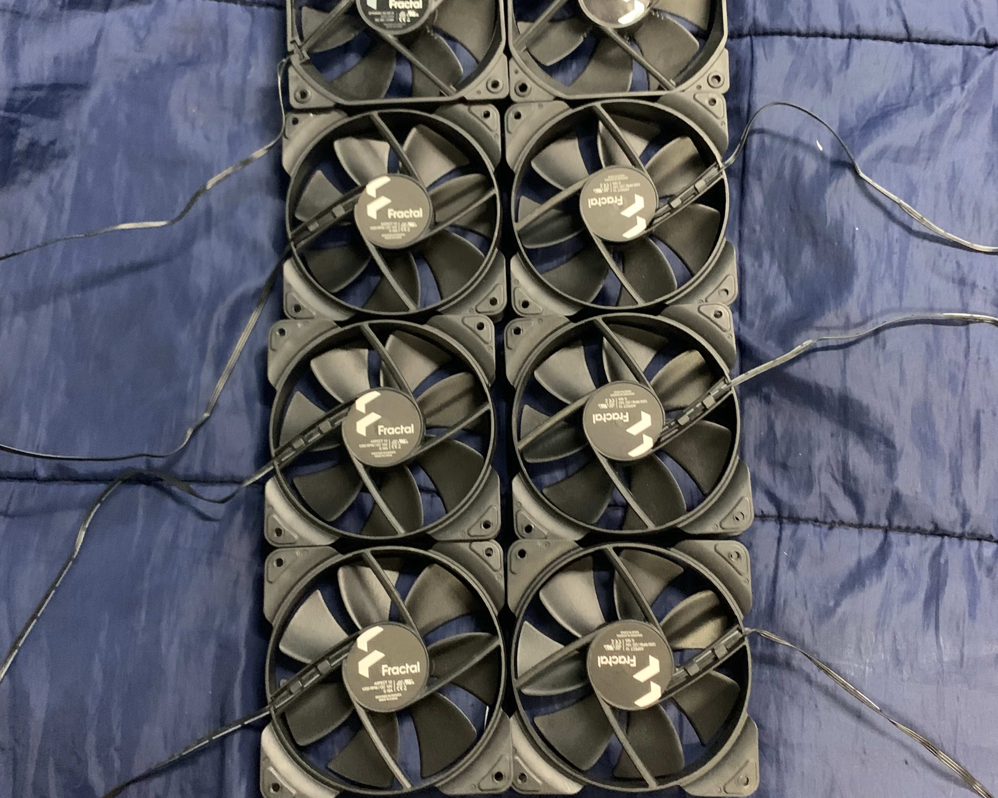 Lot of 3-pin 120mm Fractal Design case fans