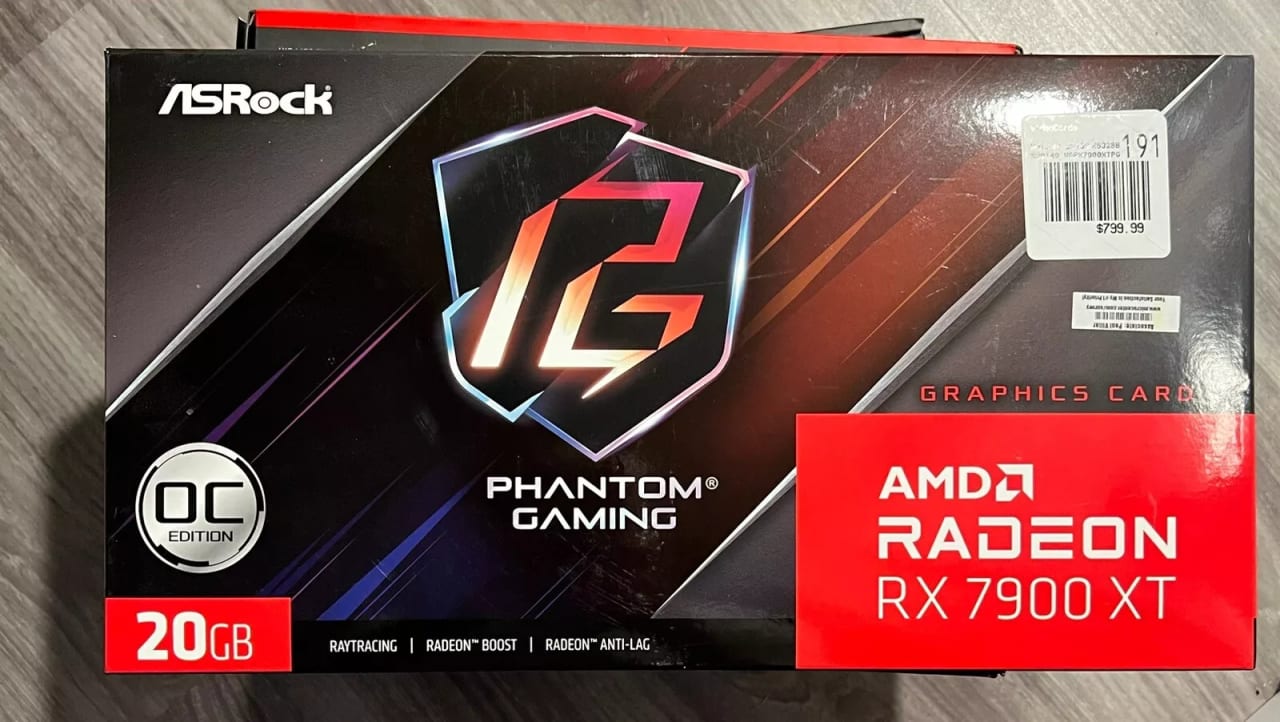 ASRock AMD Radeon RX 7900 XT Phantom Gaming OC 20GB GDDR6 ASRock AMD Radeon RX 7900 XT Phantom Gaming OC 20GB GDDR6