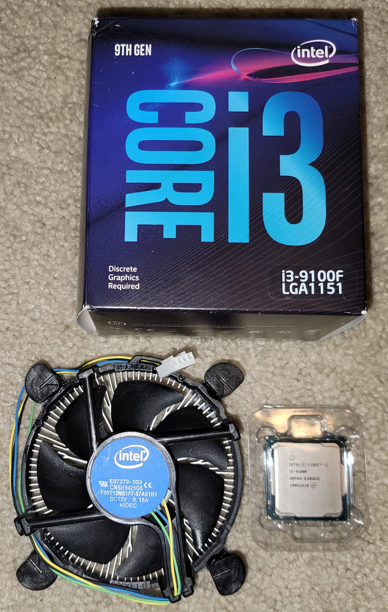 Intel Core i3-9100F Quad-Core LGA1151 Socket Excellent Intel Core i3-9100F Quad-Core LGA1151 Socket Excellent