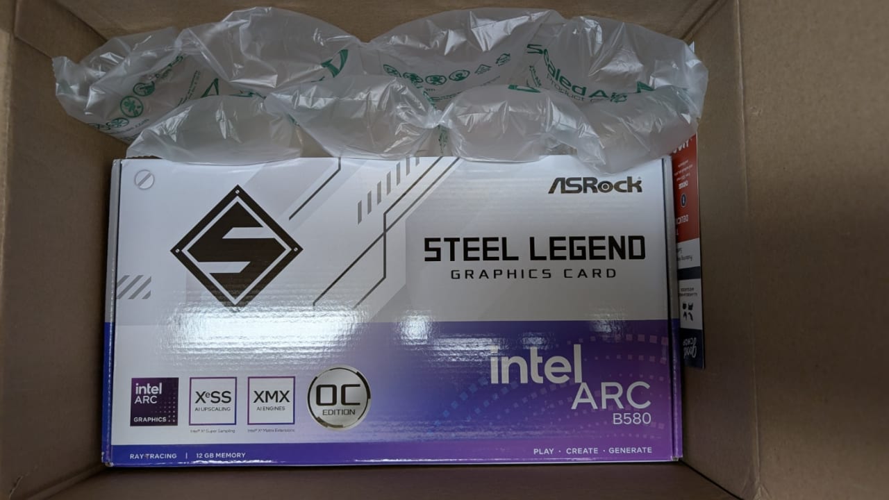 BNIB ASROCK STEEL LEGEND INTEL ARC B580 W\PSU | Jawa BNIB ASROCK STEEL LEGEND INTEL ARC B580 W\PSU | Jawa