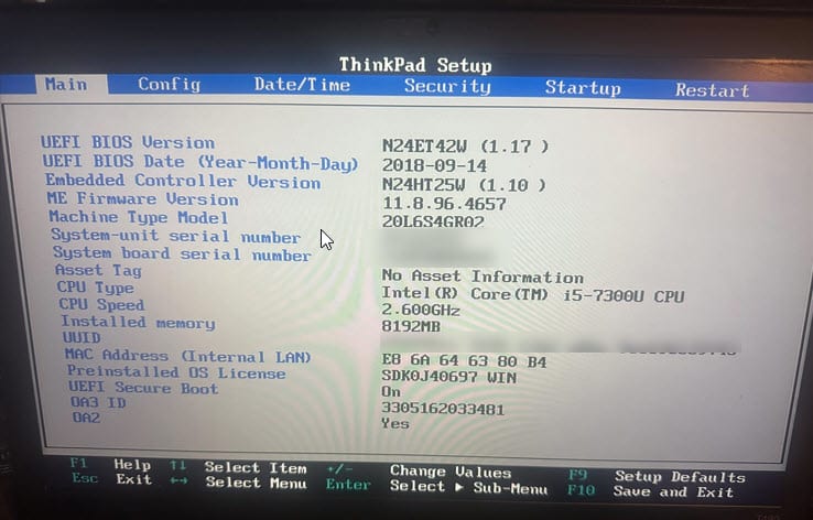 lenovo thinkpad t480 i5 - 7300U @ 2.60 | Jawa