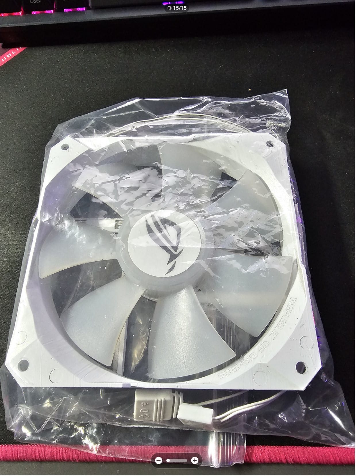 ASUS ROG Model 12 ARGB 120mm PC Case Fan White 1 FAN