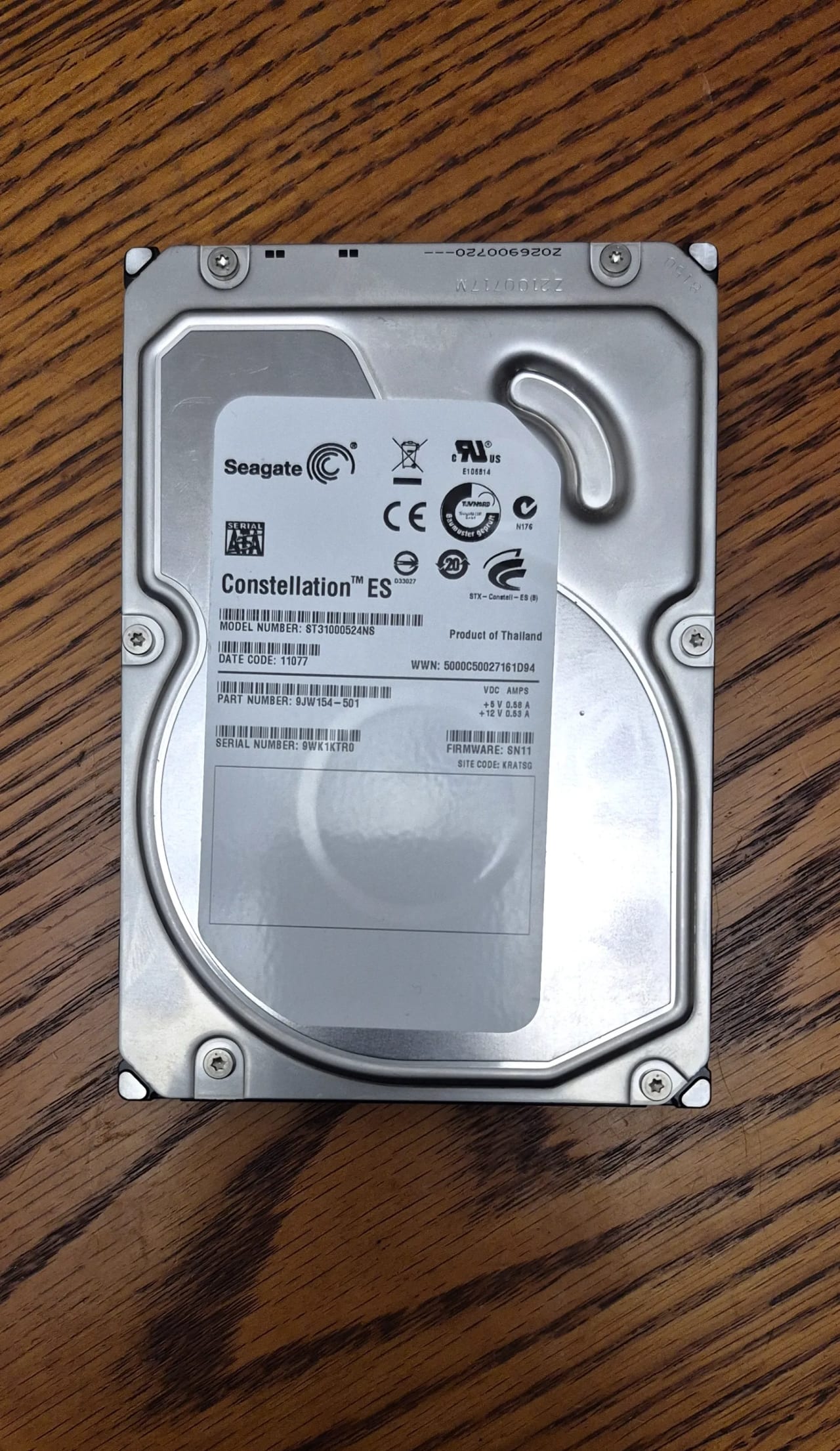 Refurbished Seagate ST31000524NS Constellation ES 1TB 7,200 RPM 3 Gbps ...