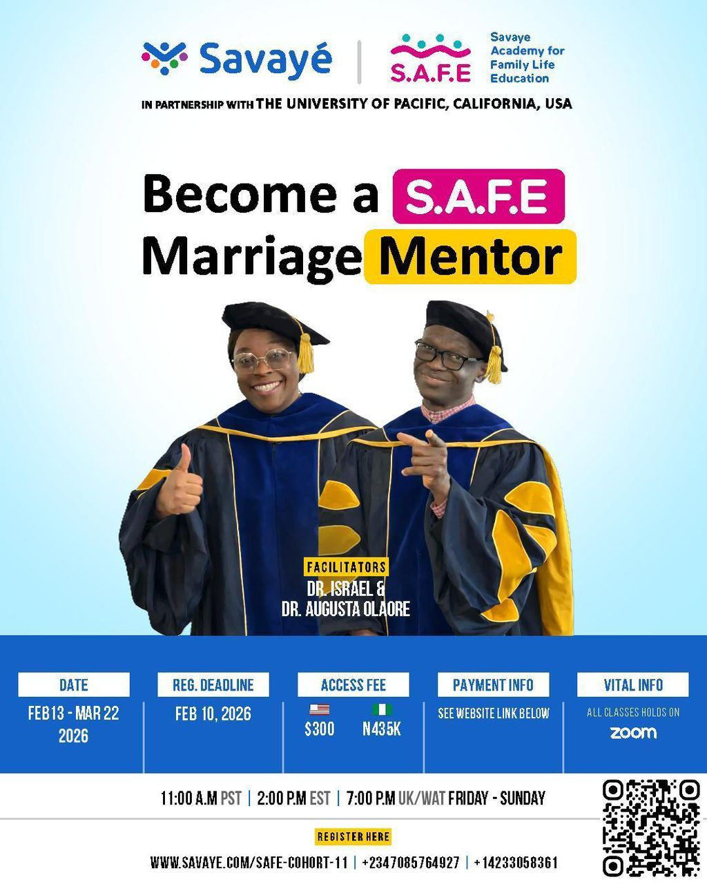 S.A.F.E. Academy for Family-Life Education — Cohort 11