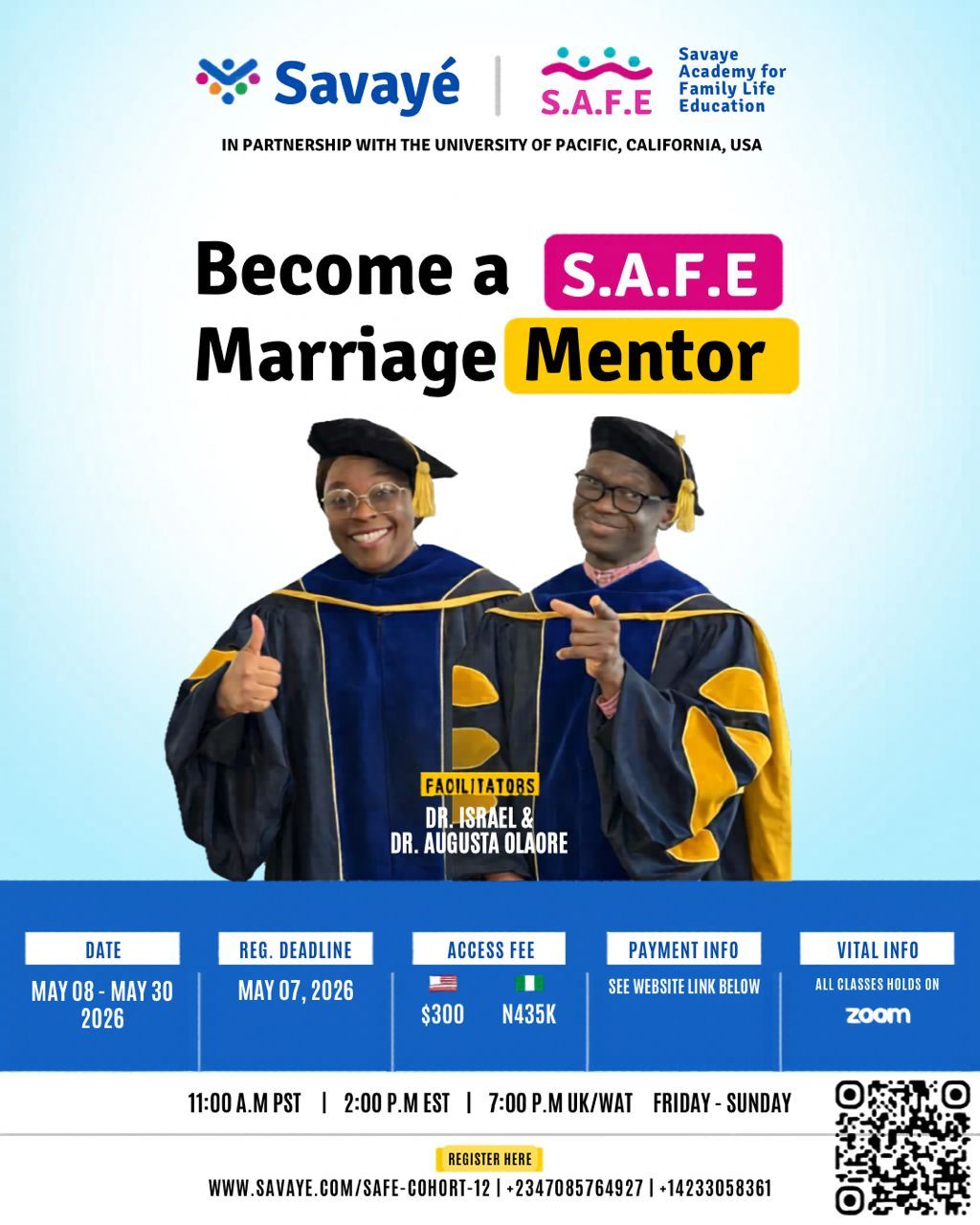 S.A.F.E. Academy for Family-Life Education — Cohort 12